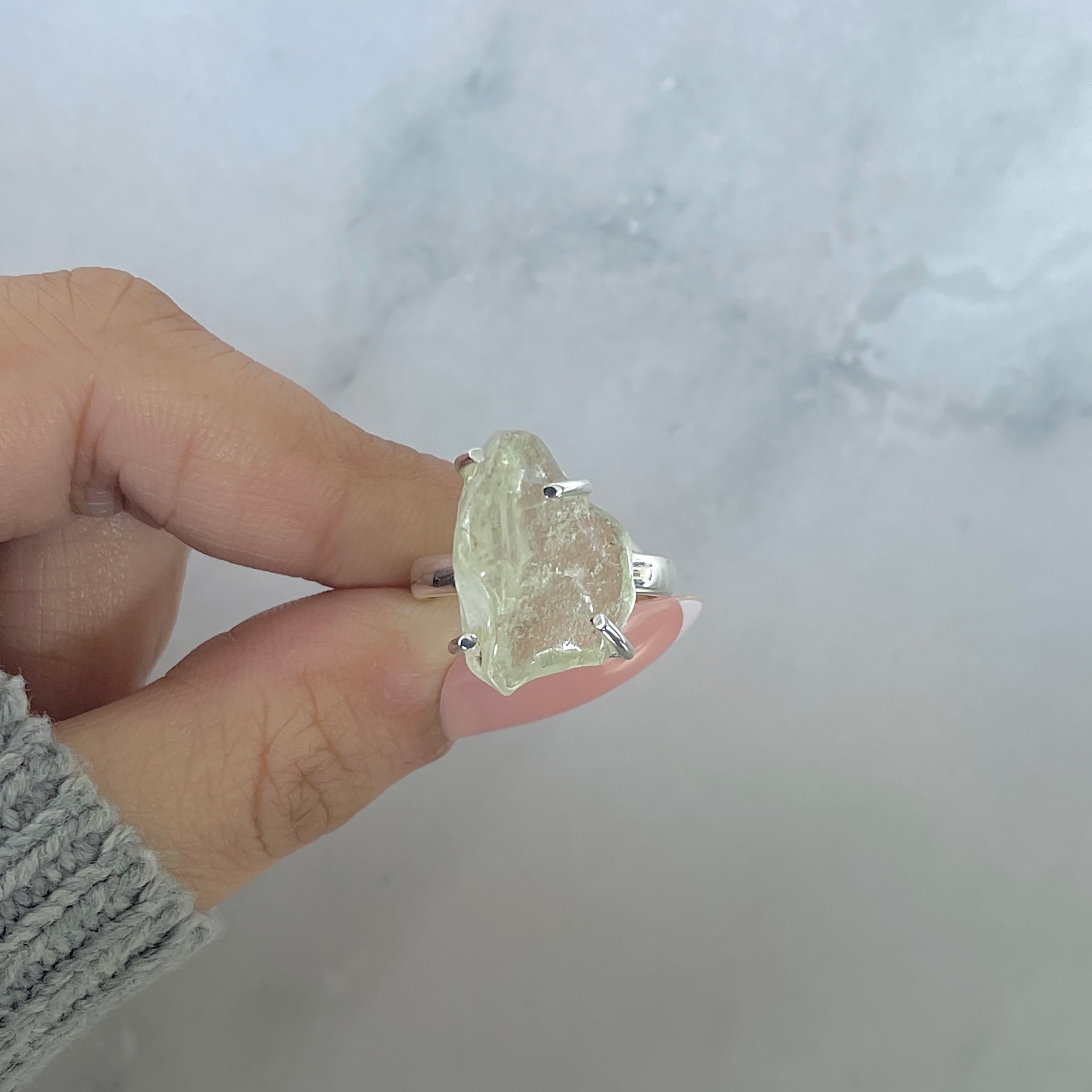 Libyan Desert Glass Ring Size 7-(LDG-R-84.)