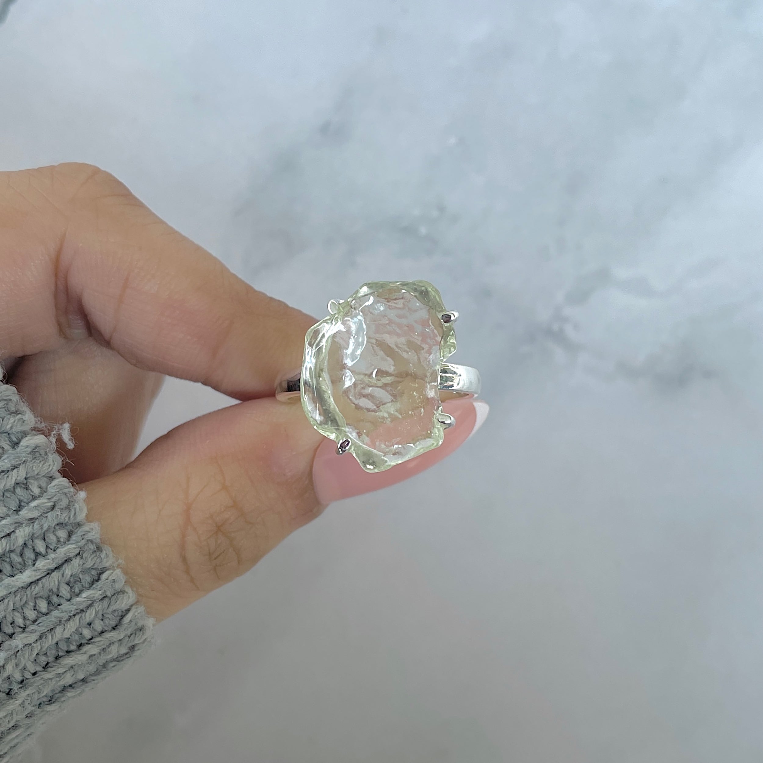 Libyan Desert Glass Ring Size 10-(LDG-R-85.)