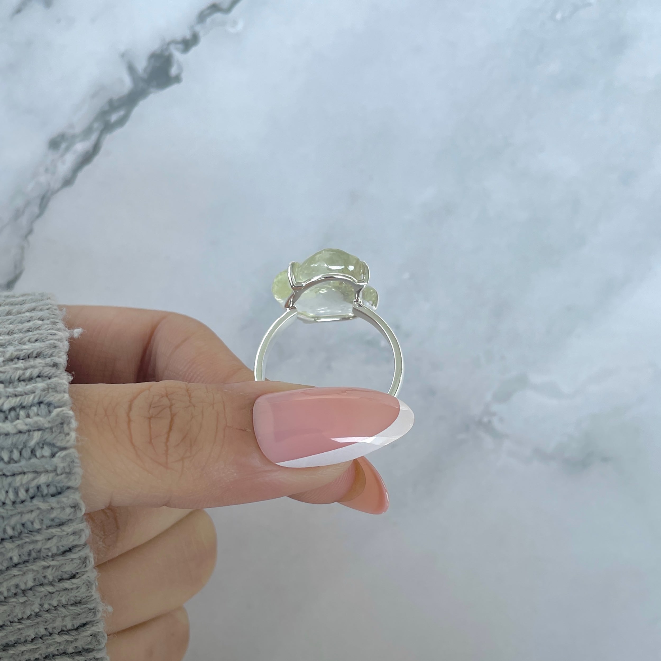 Libyan Desert Glass Ring Size 10-(LDG-R-85.)