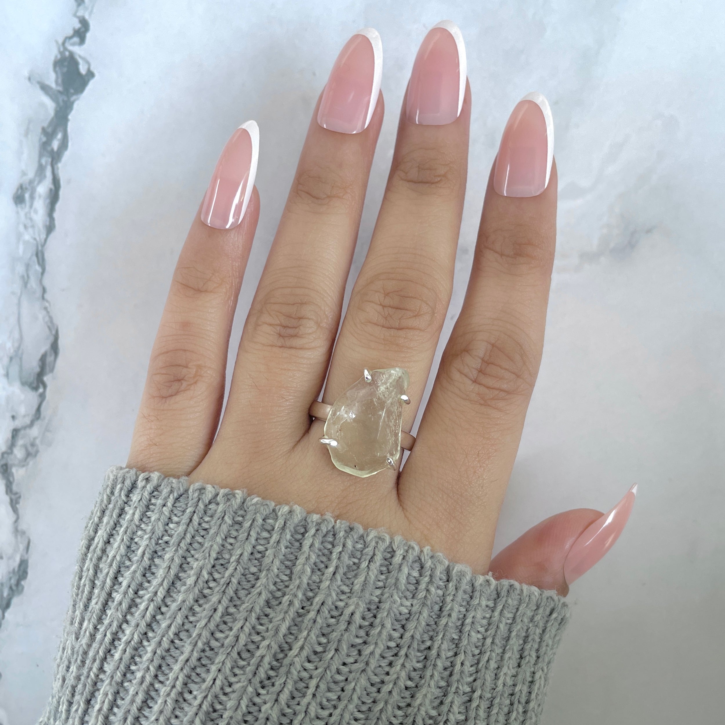 Libyan Desert Glass Ring Size 7-(LDG-R-86.)
