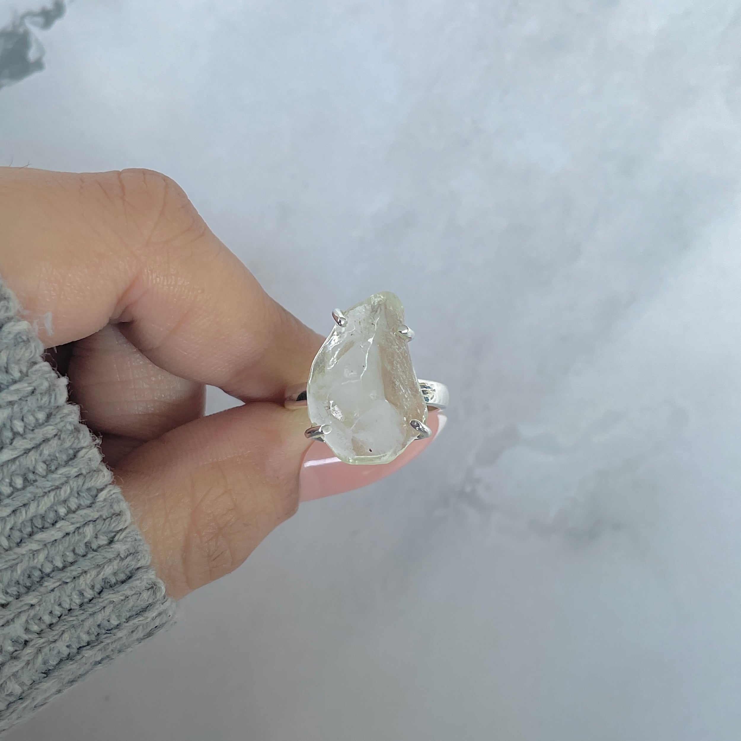 Libyan Desert Glass Ring Size 7-(LDG-R-86.)