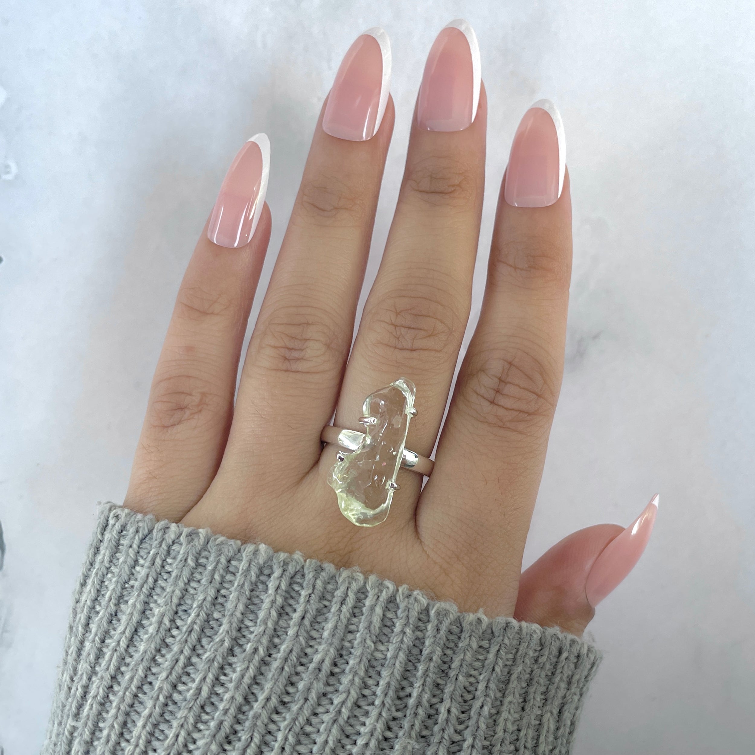 Libyan Desert Glass Ring Size 7-(LDG-R-88.)