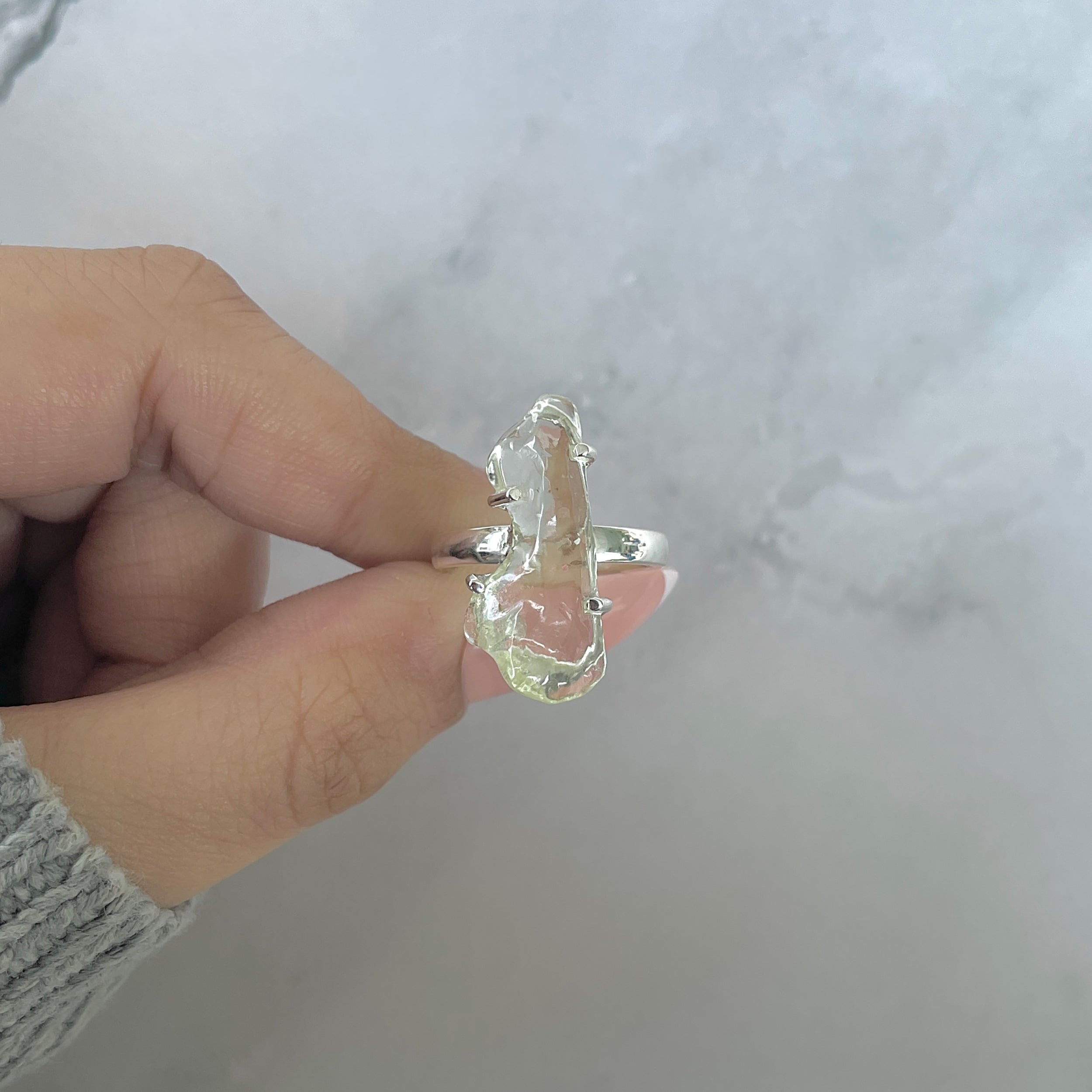 Libyan Desert Glass Ring Size 7-(LDG-R-88.)