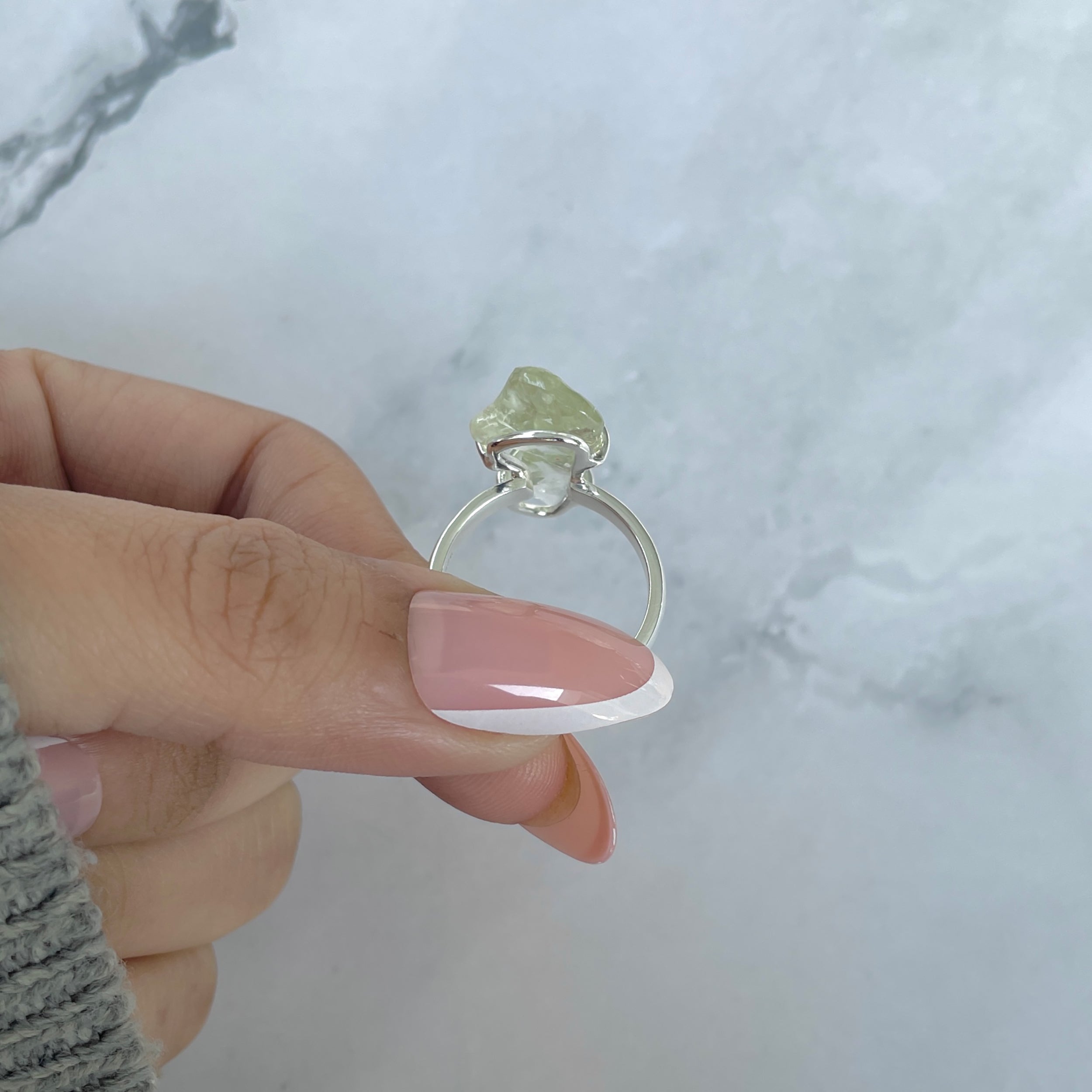 Libyan Desert Glass Ring Size 7-(LDG-R-88.)