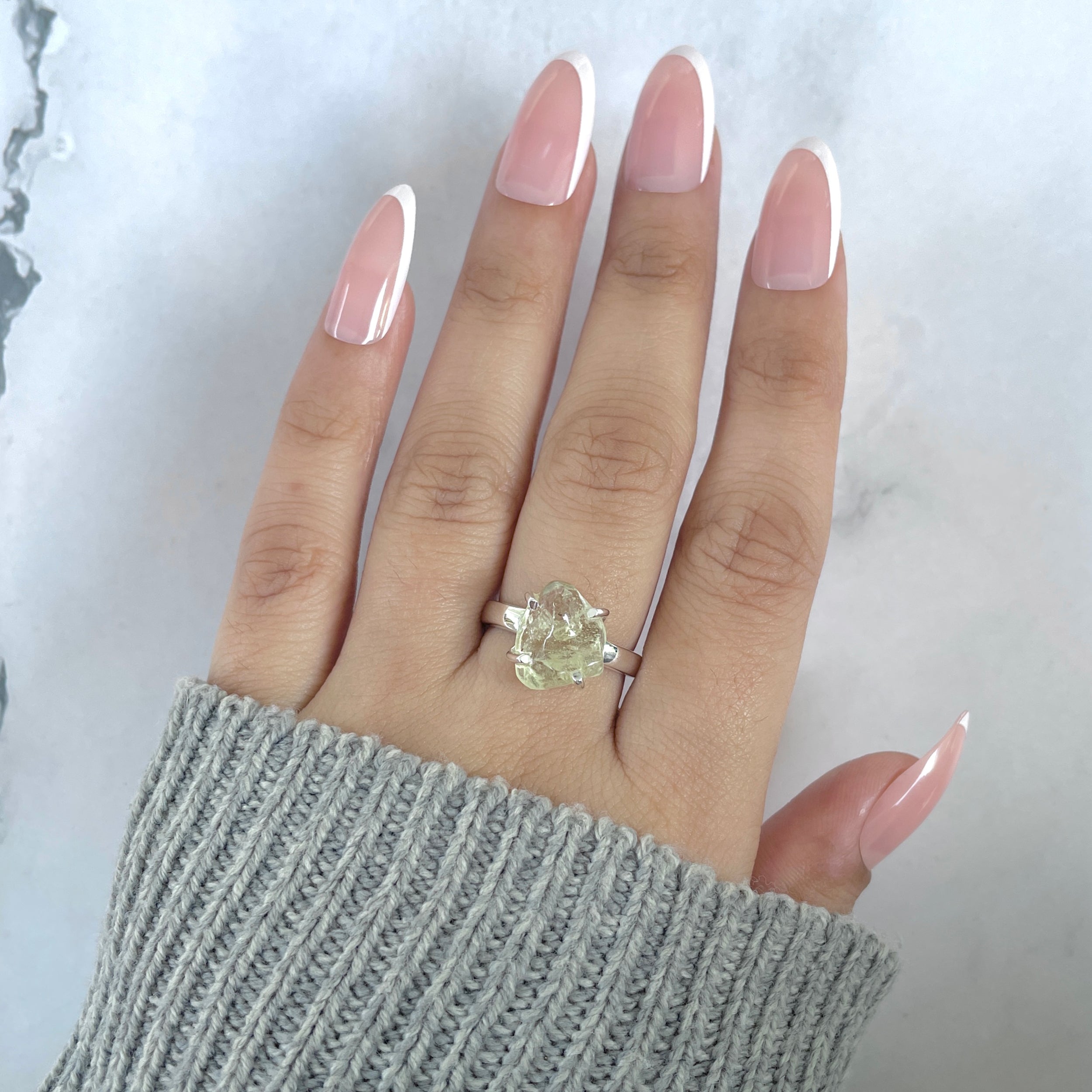 Libyan Desert Glass Ring Size 7-(LDG-R-89.)
