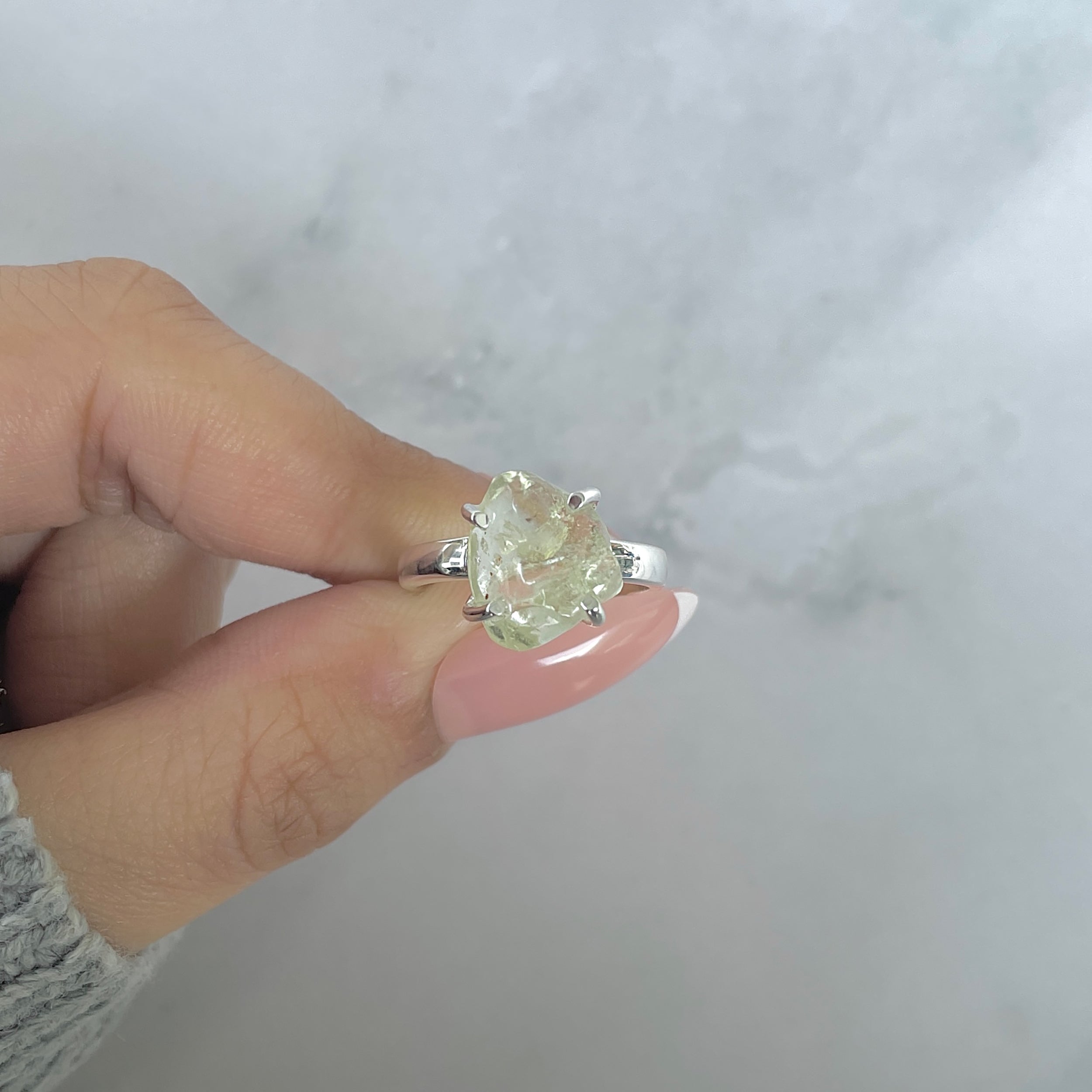 Libyan Desert Glass Ring Size 7-(LDG-R-89.)