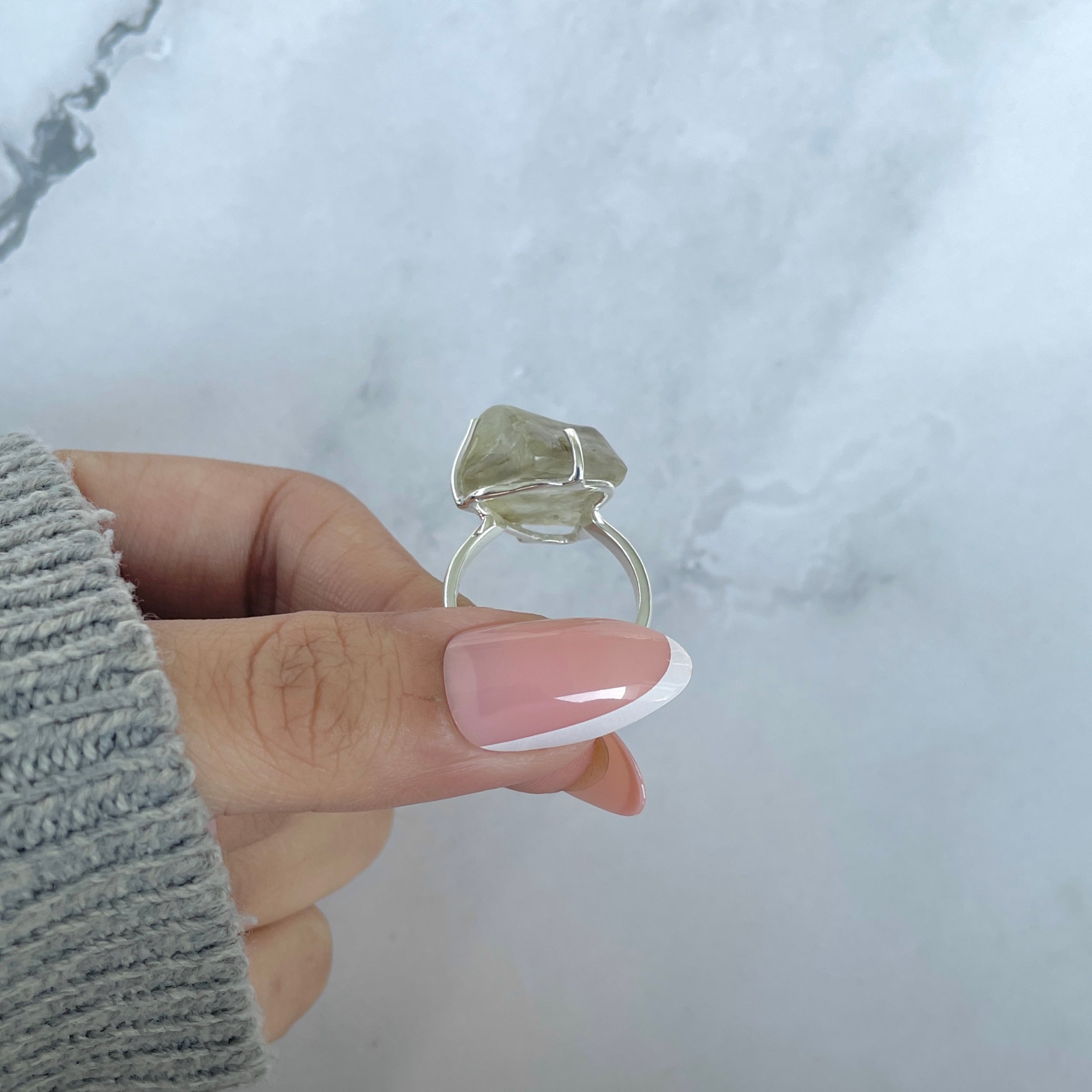 Libyan Desert Glass Ring Size 7-(LDG-R-90.)