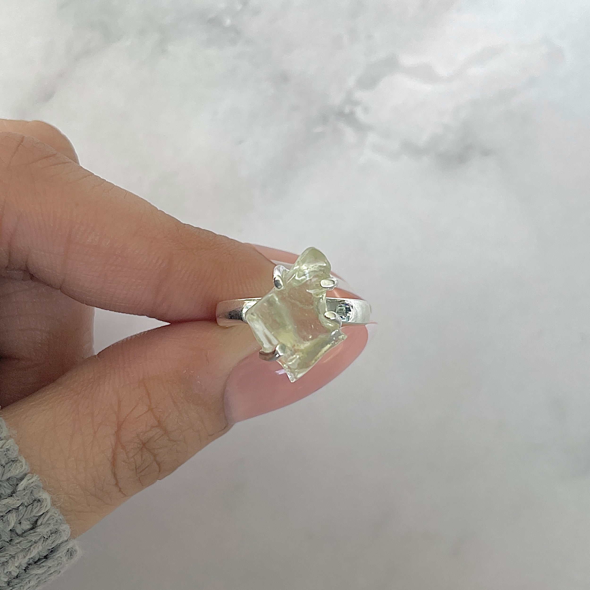 Libyan Desert Glass Ring Size 5-(LDG-R-91.)
