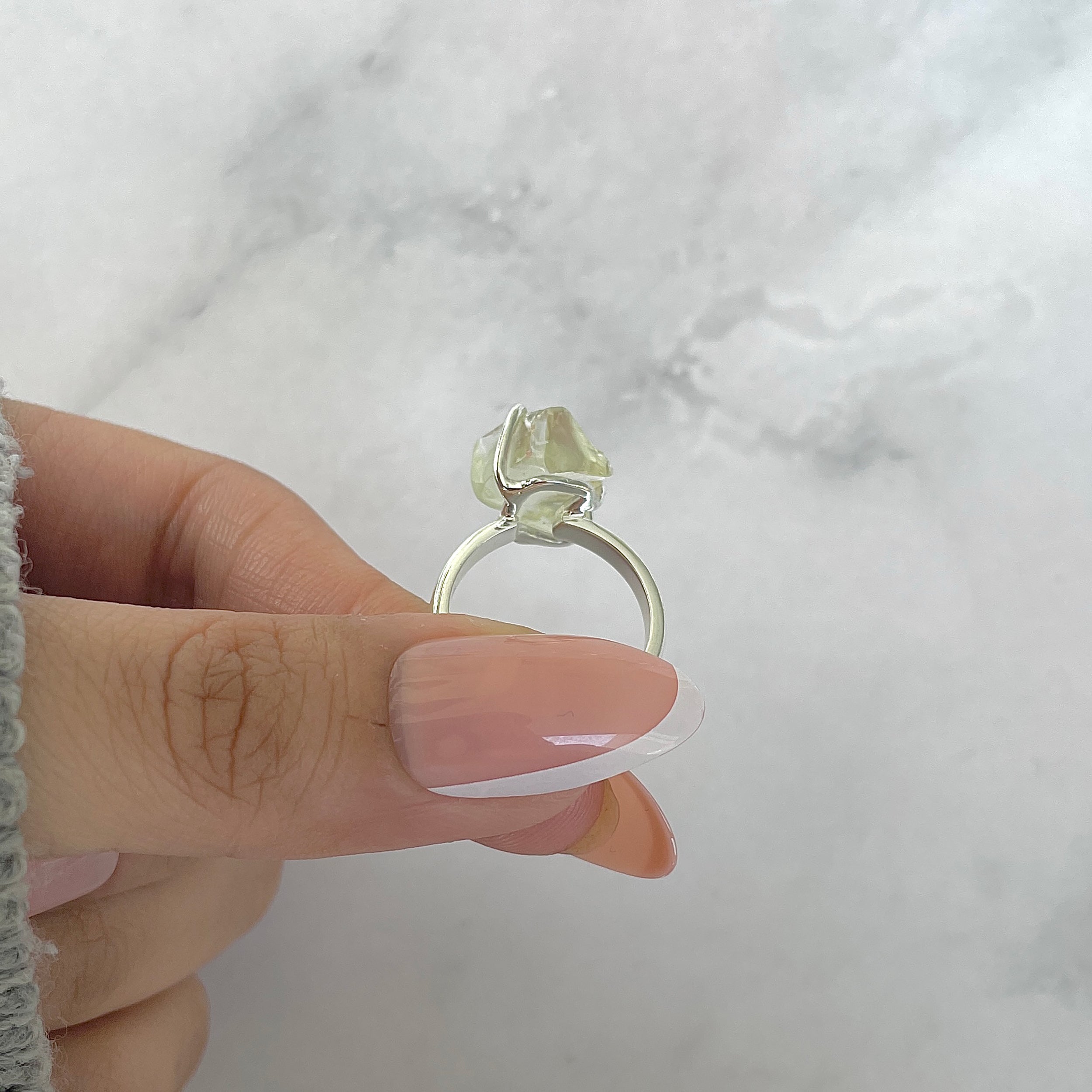 Libyan Desert Glass Ring Size 5-(LDG-R-91.)