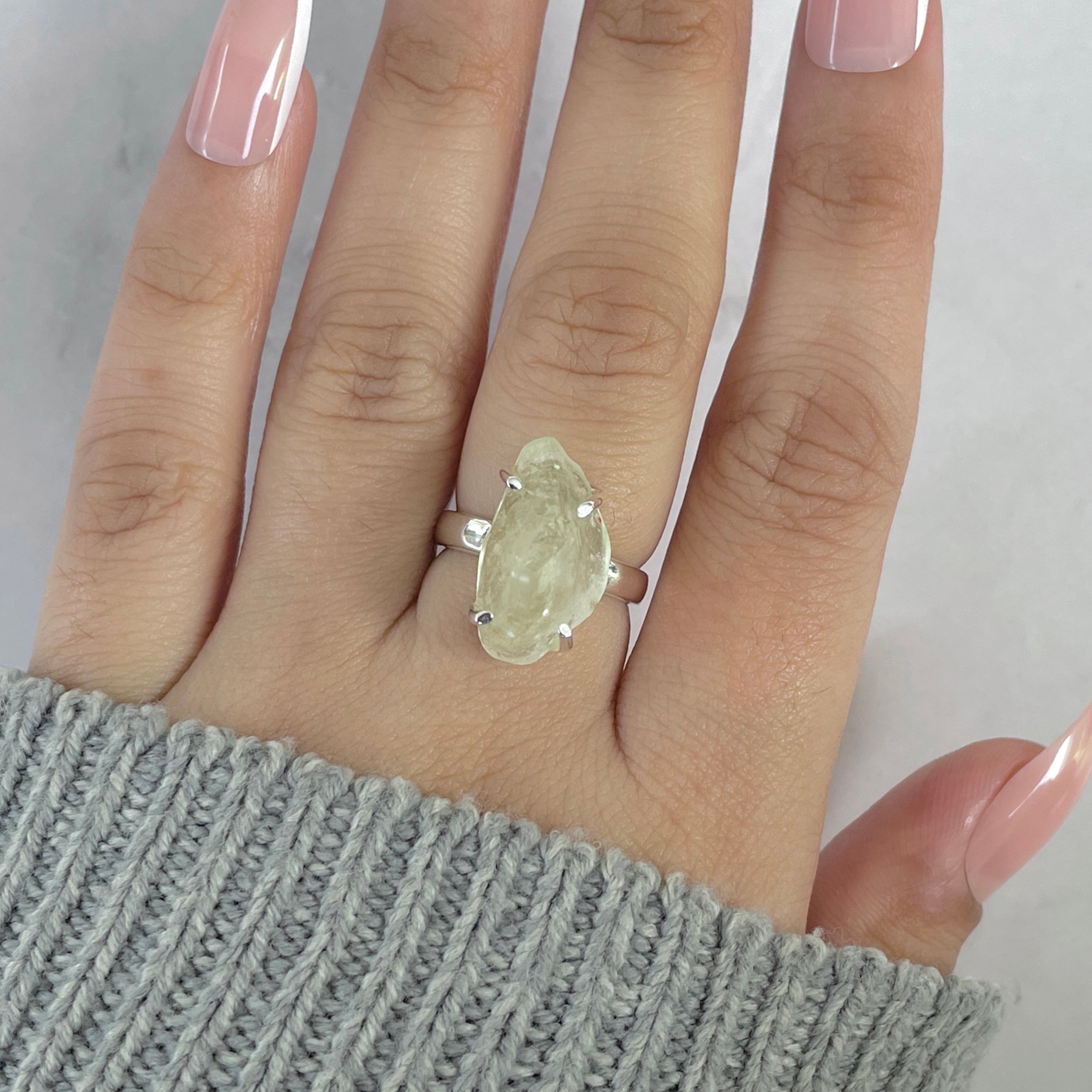 Libyan Desert Glass Ring Size 5-(LDG-R-92.)