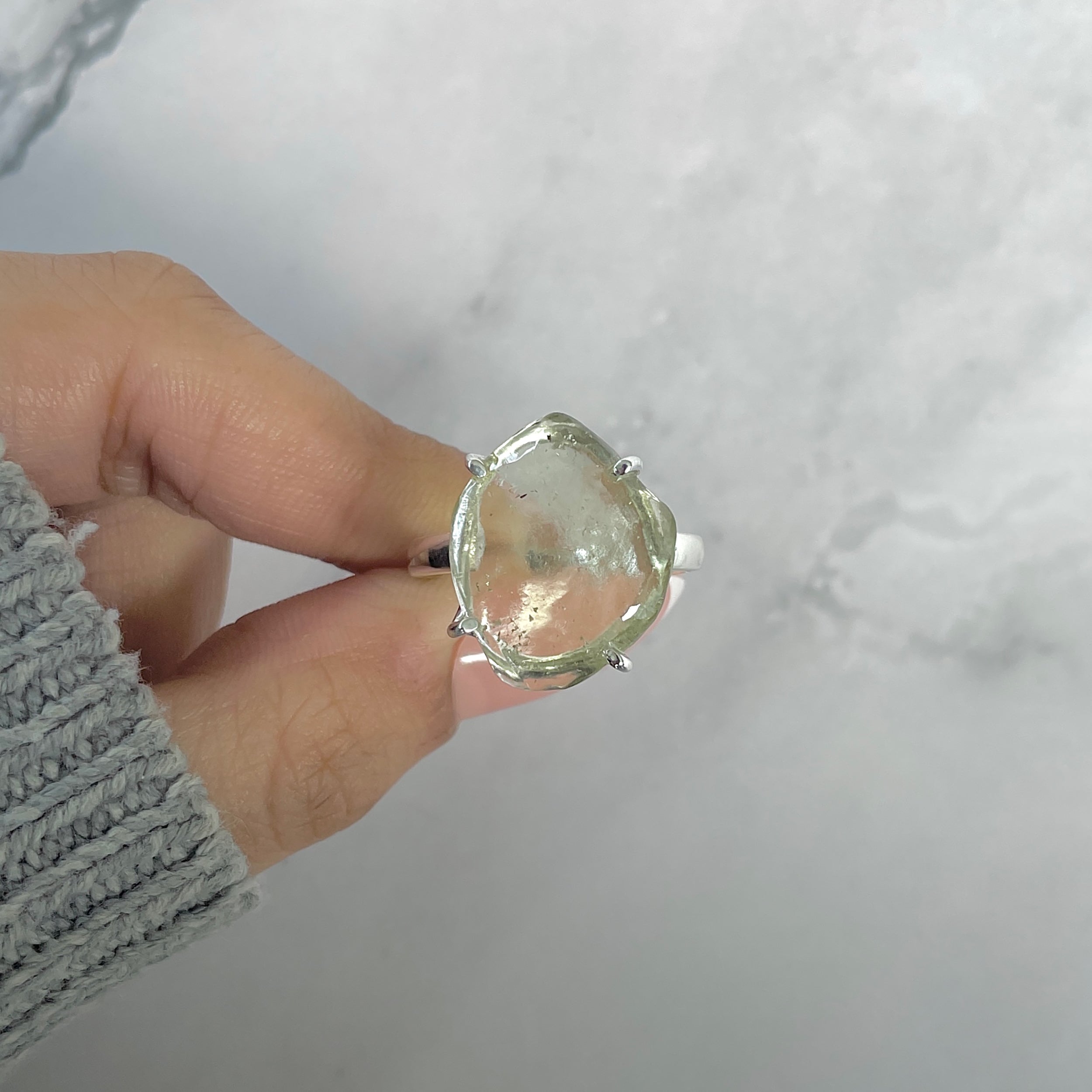 Libyan Desert Glass Ring Size 10-(LDG-R-93.)