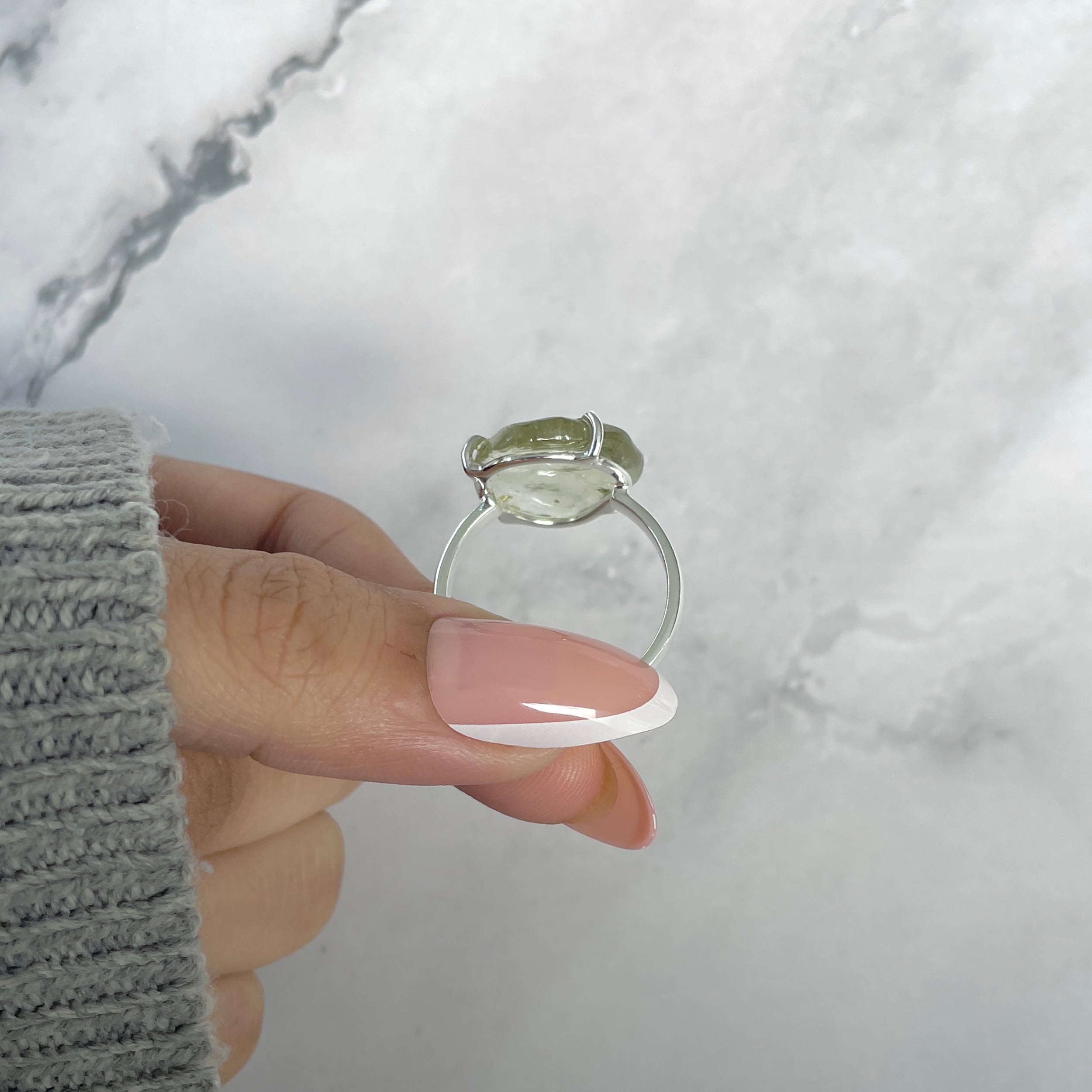 Libyan Desert Glass Ring Size 10-(LDG-R-93.)