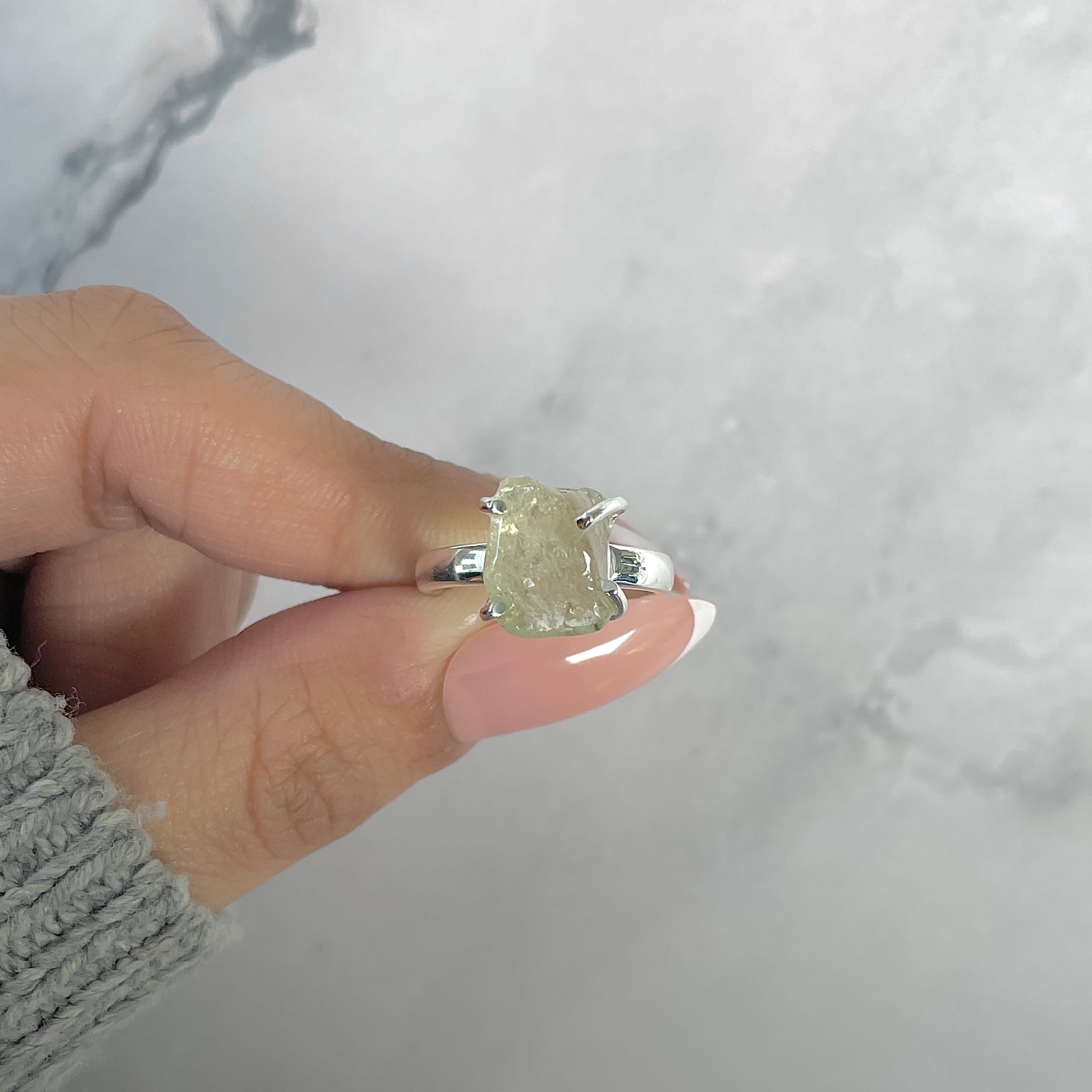 Libyan Desert Glass Ring Size 6-(LDG-R-94.)