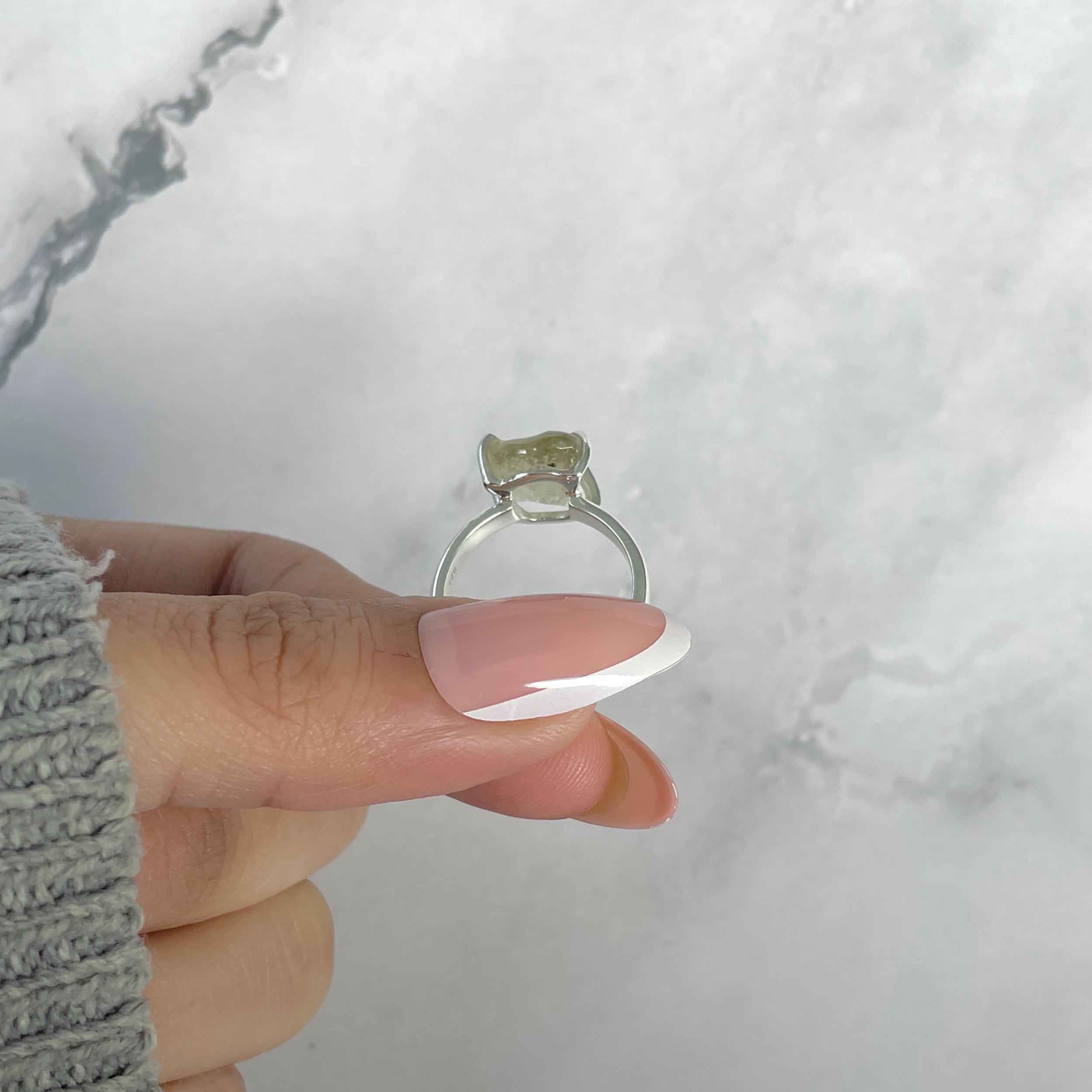Libyan Desert Glass Ring Size 6-(LDG-R-94.)