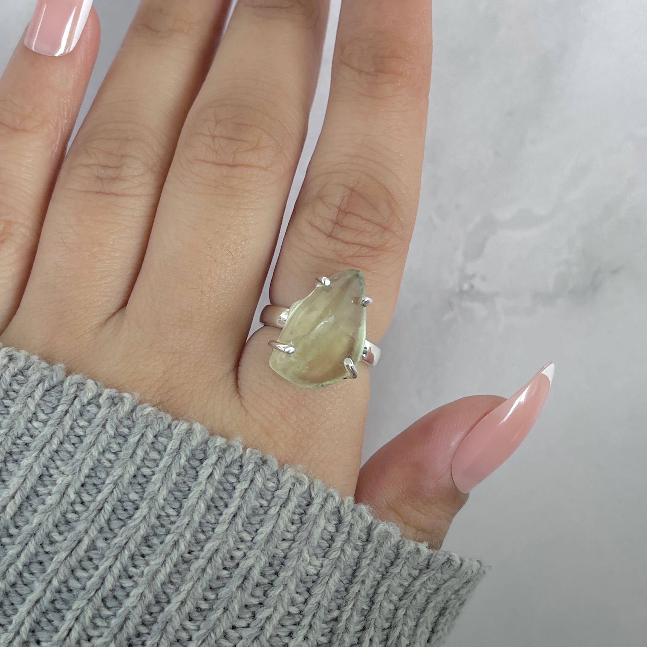 Libyan Desert Glass Ring Size 5-(LDG-R-95.)