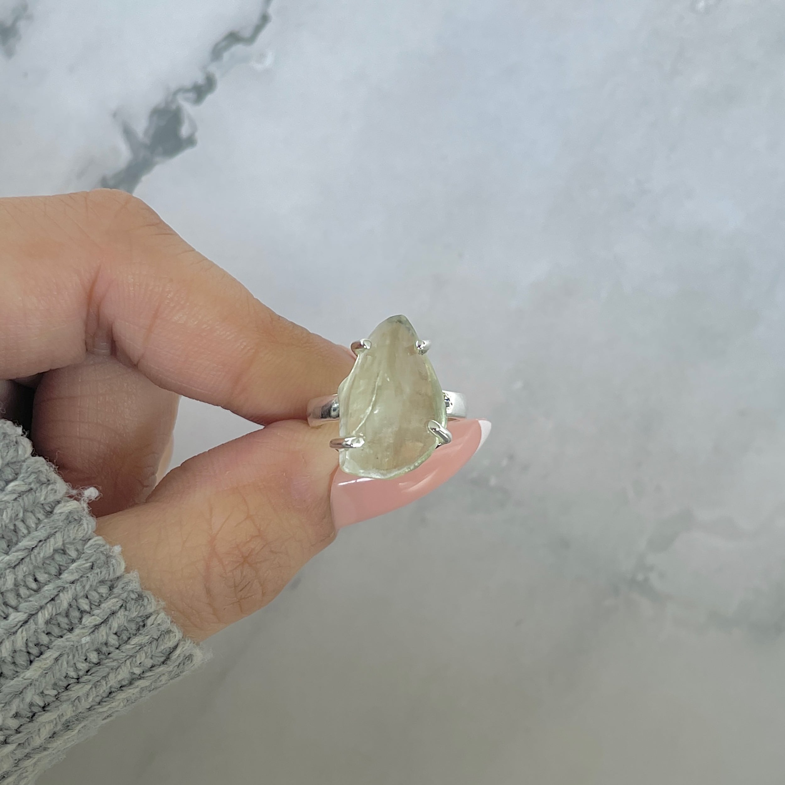 Libyan Desert Glass Ring Size 5-(LDG-R-95.)