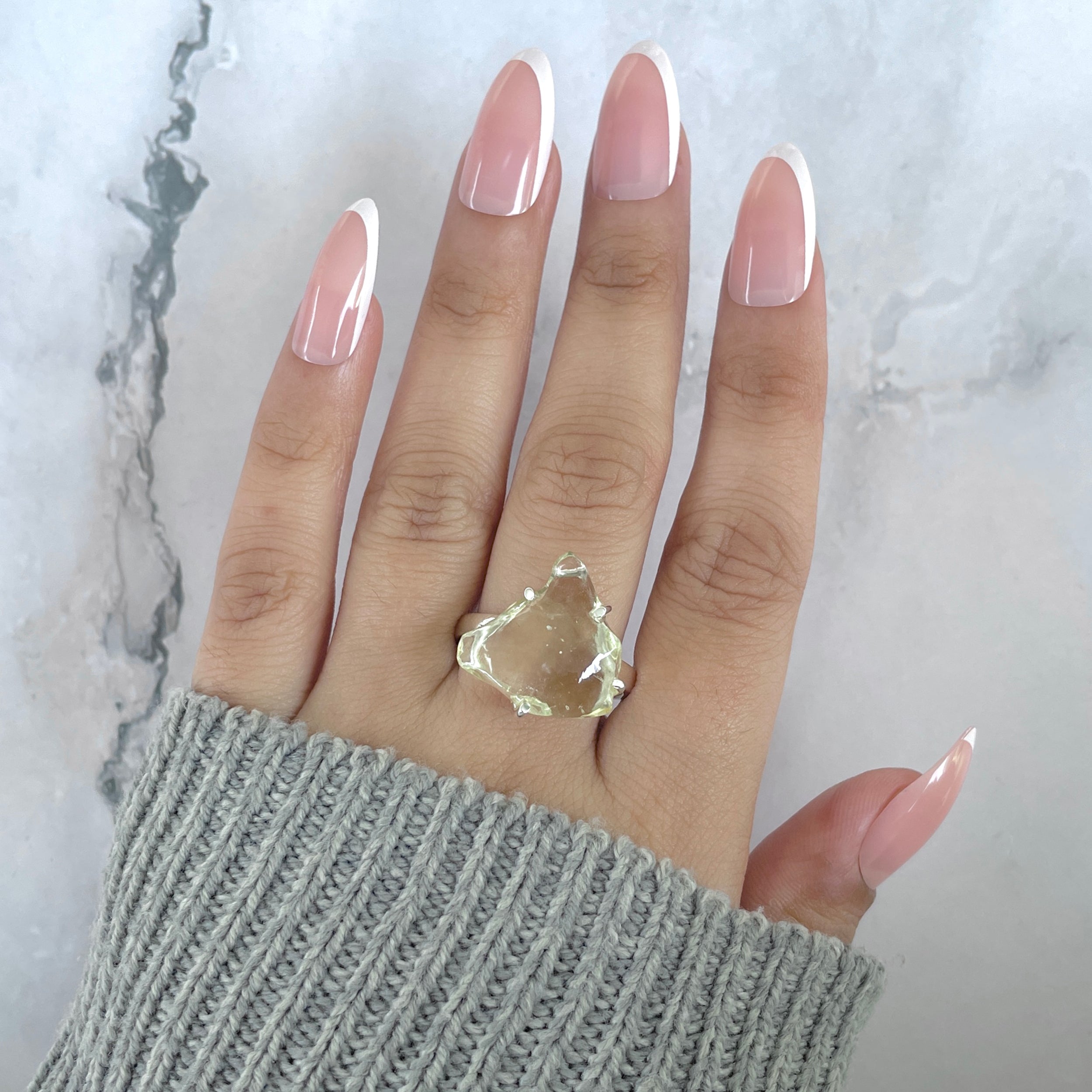 Libyan Desert Glass Ring Size 10-(LDG-R-96.)