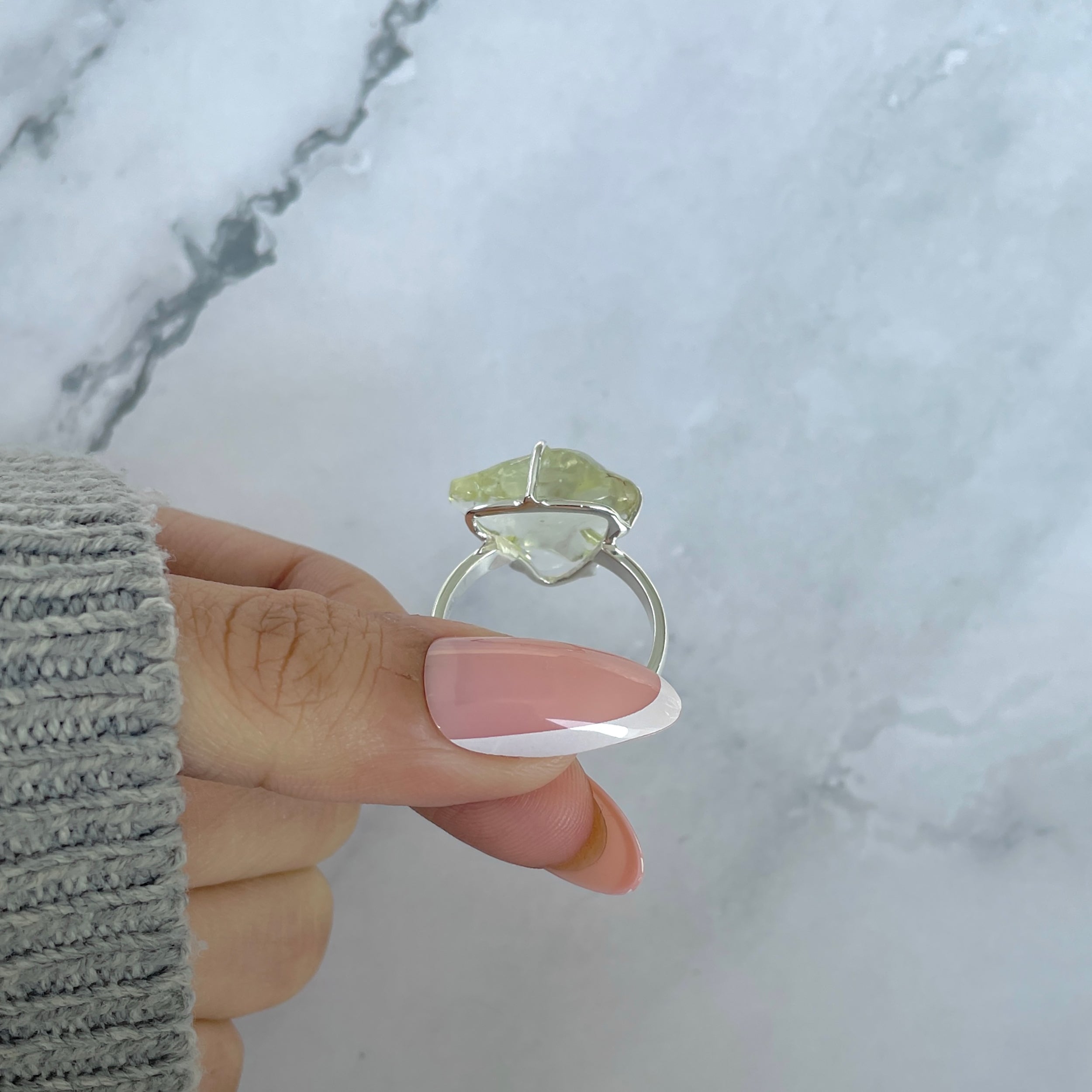Libyan Desert Glass Ring Size 10-(LDG-R-96.)