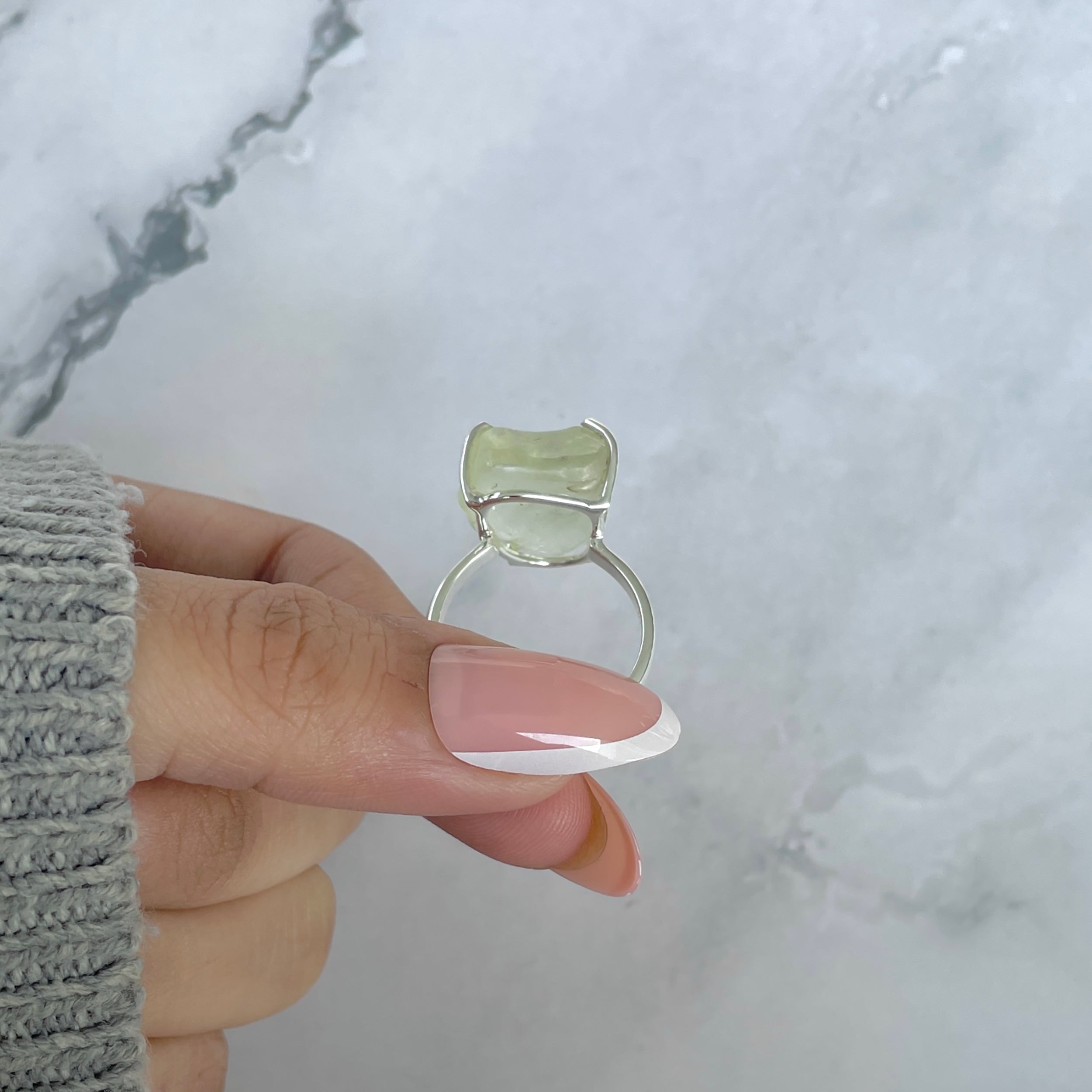 Libyan Desert Glass Ring Size 8-(LDG-R-97.)