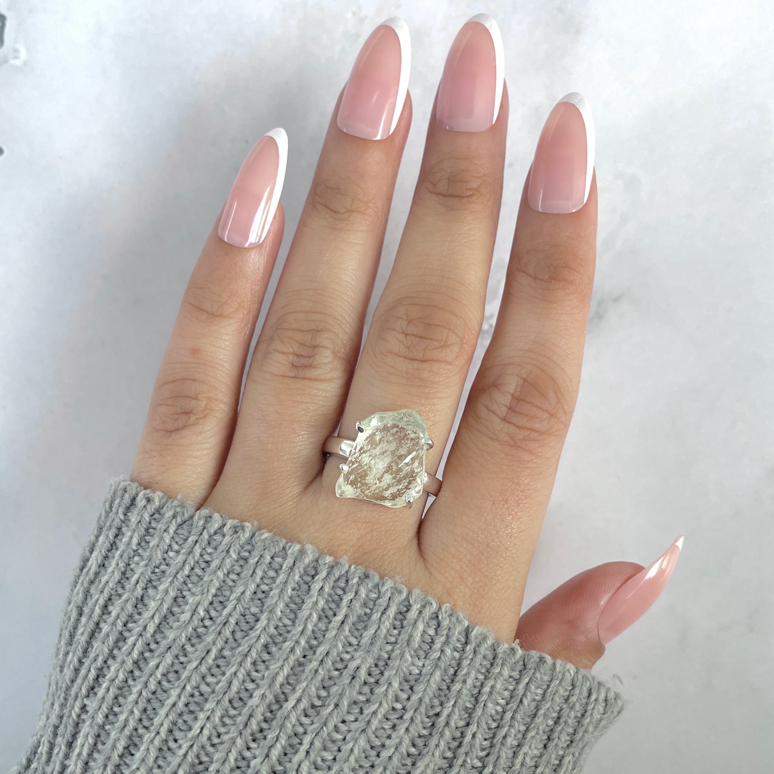 Libyan Desert Glass Ring Size 8-(LDG-R-98.)