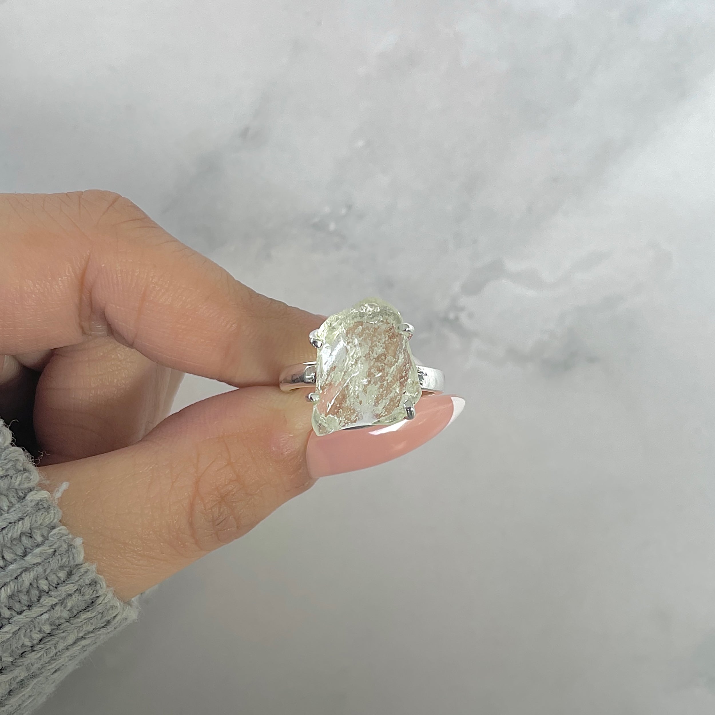 Libyan Desert Glass Ring Size 8-(LDG-R-98.)