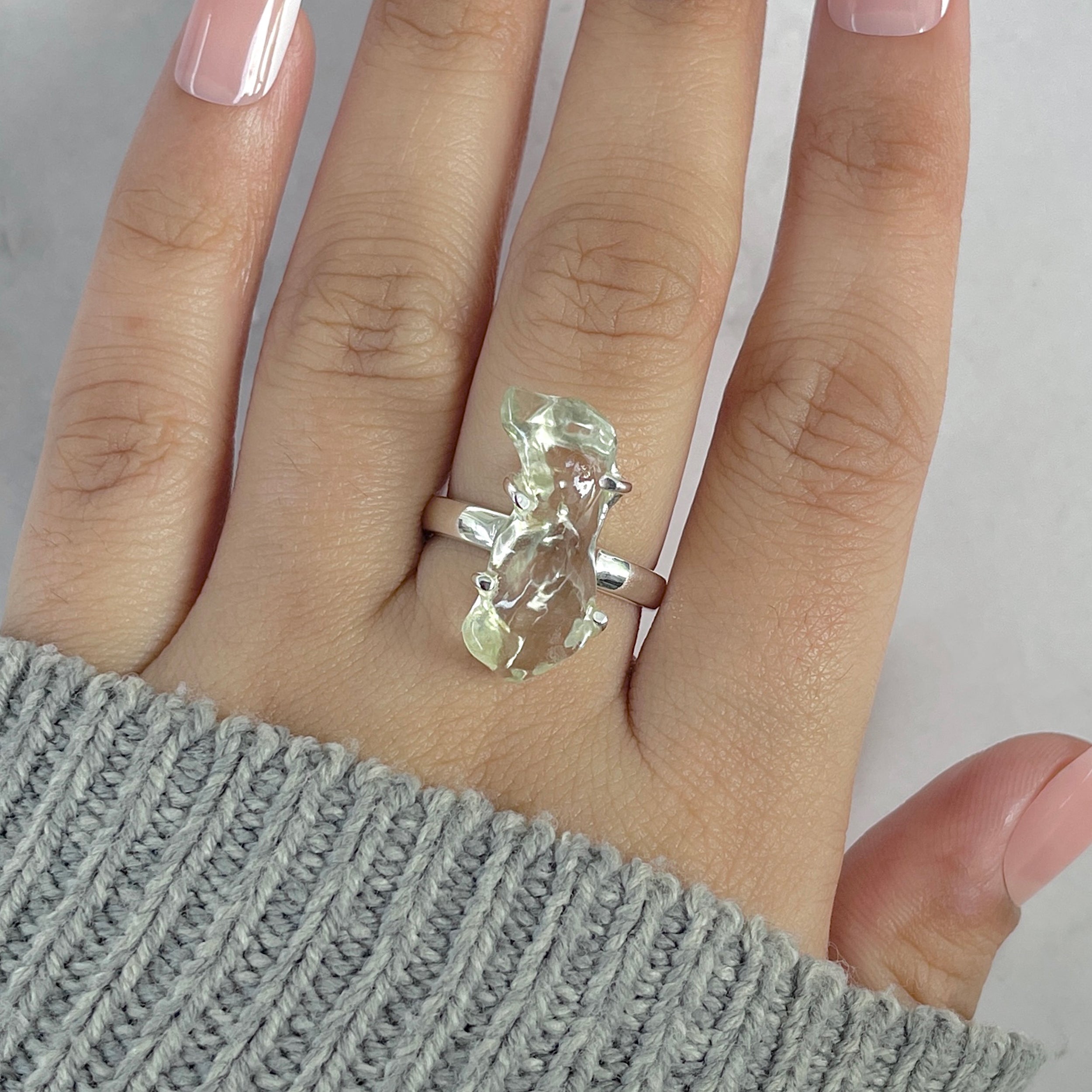 Libyan Desert Glass Ring Size 7-(LDG-R-99.)