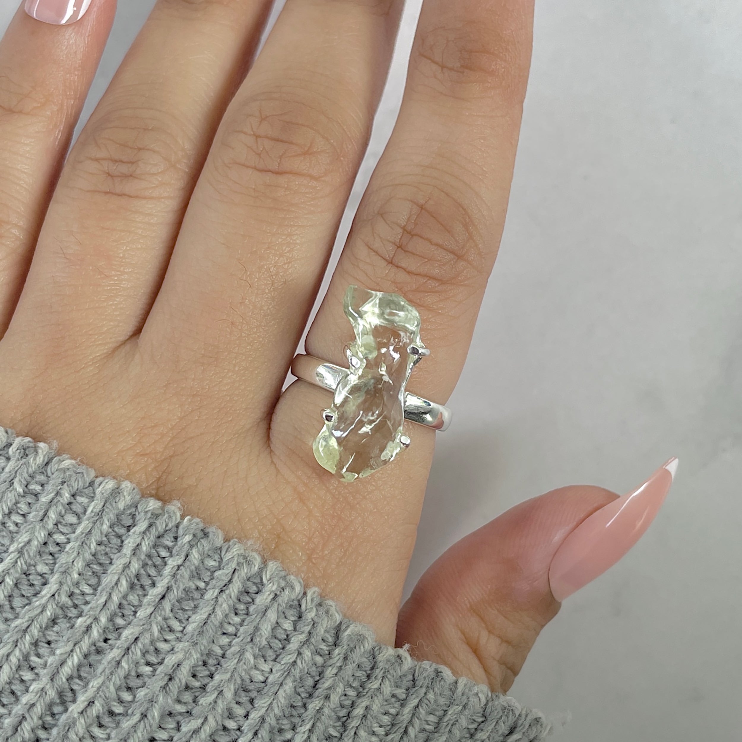 Libyan Desert Glass Ring Size 7-(LDG-R-99.)