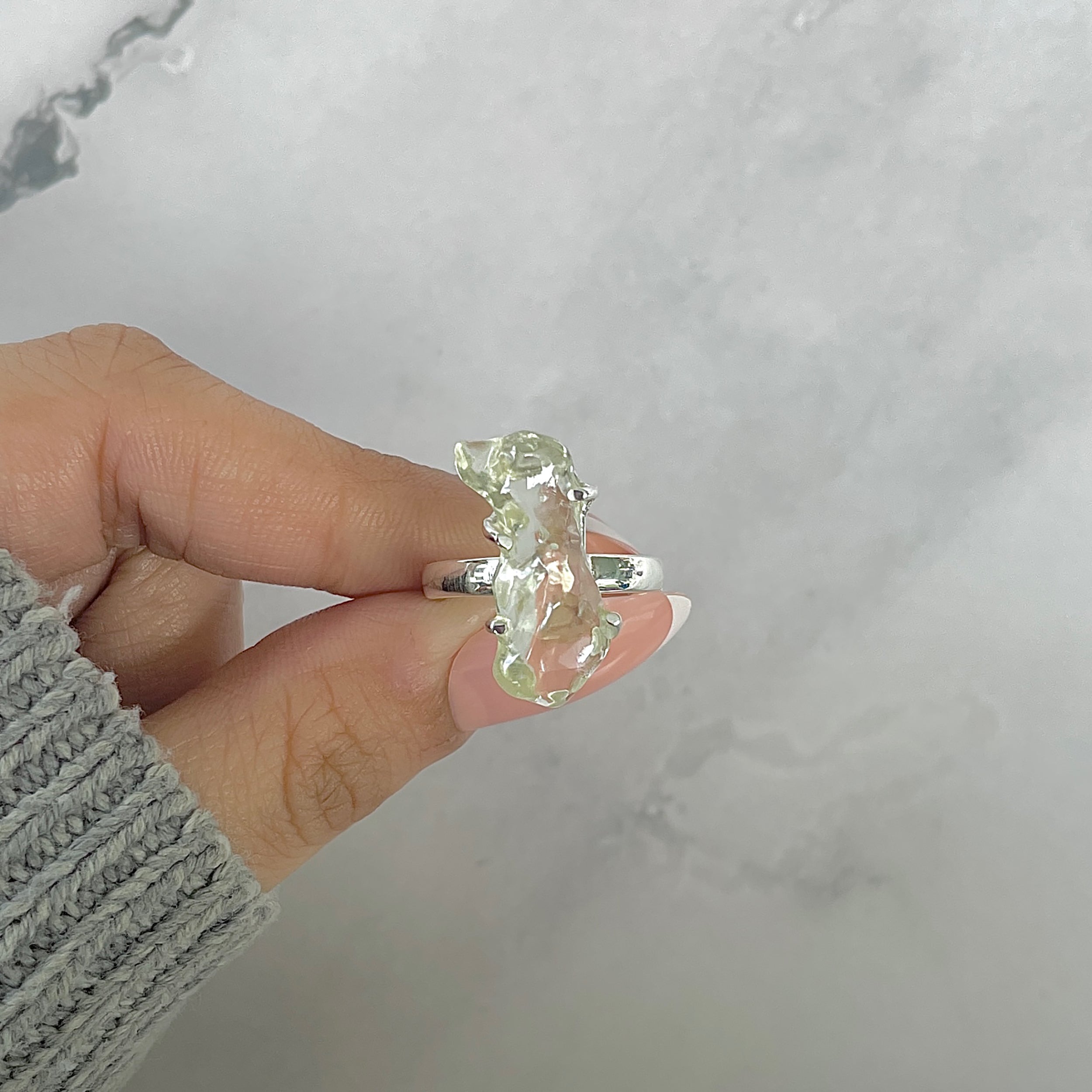 Libyan Desert Glass Ring Size 7-(LDG-R-99.)