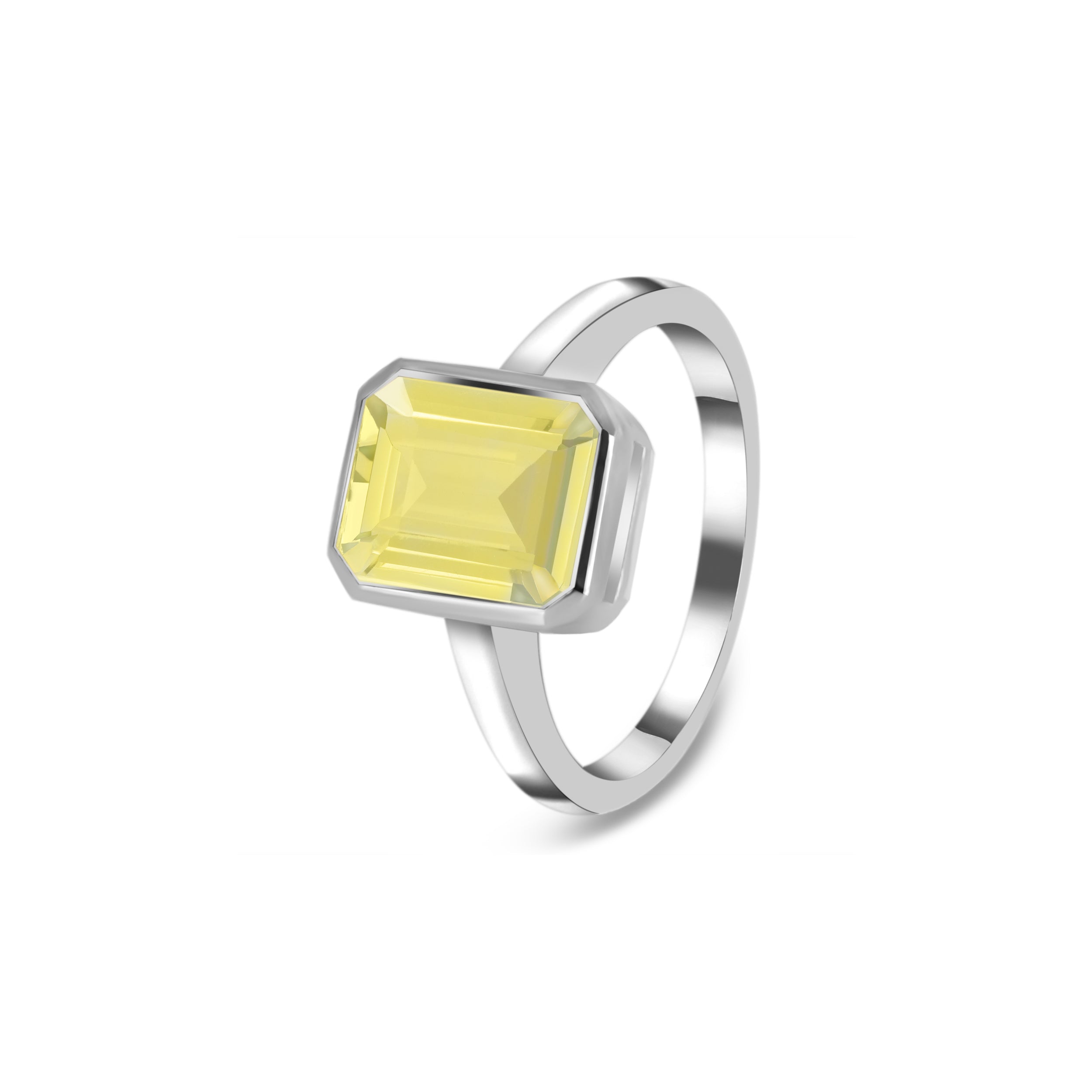 Lemon Quartz Ring-(LEM-SR-1926.)
