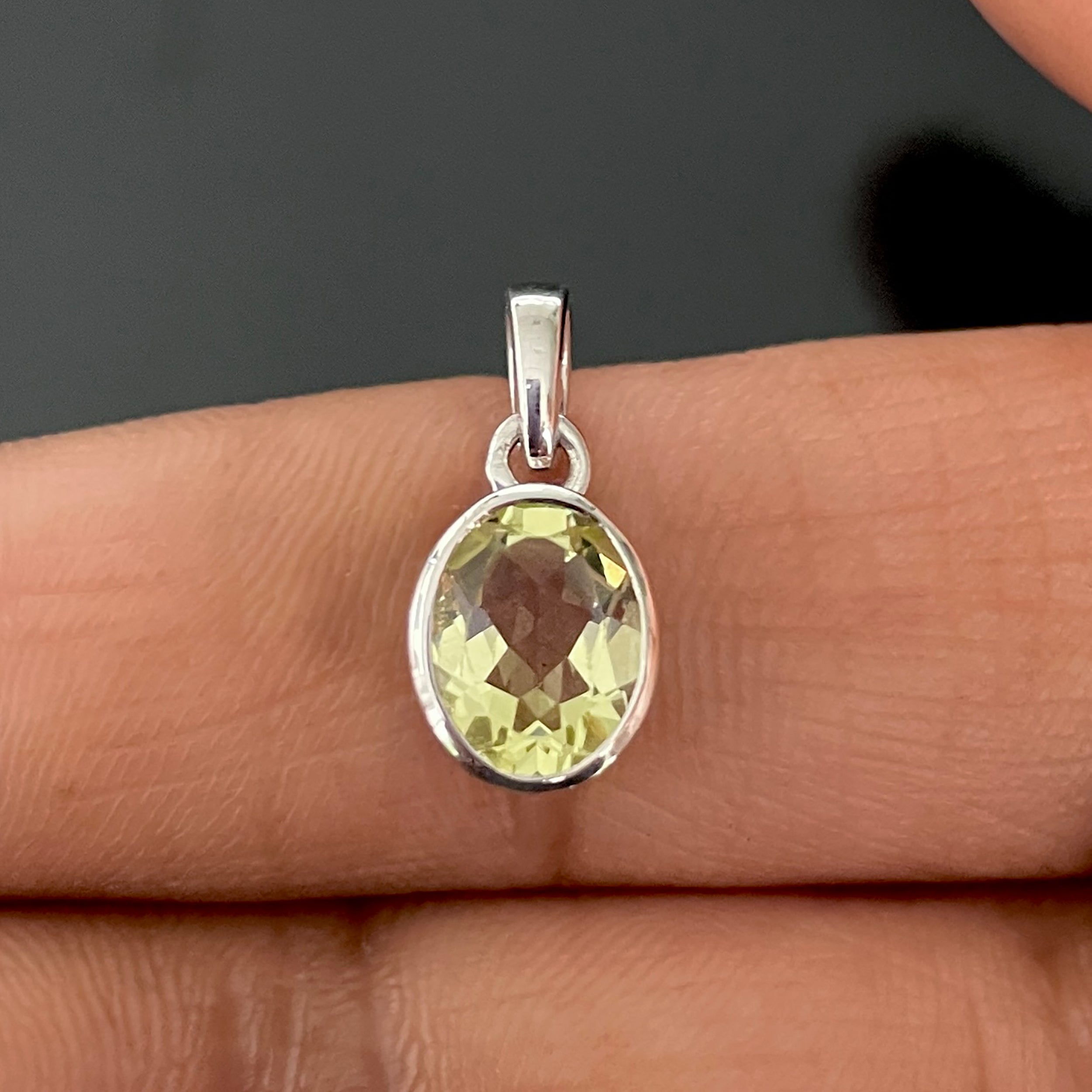 Lemon Quartz Pendant-(LEM-SP-380.)