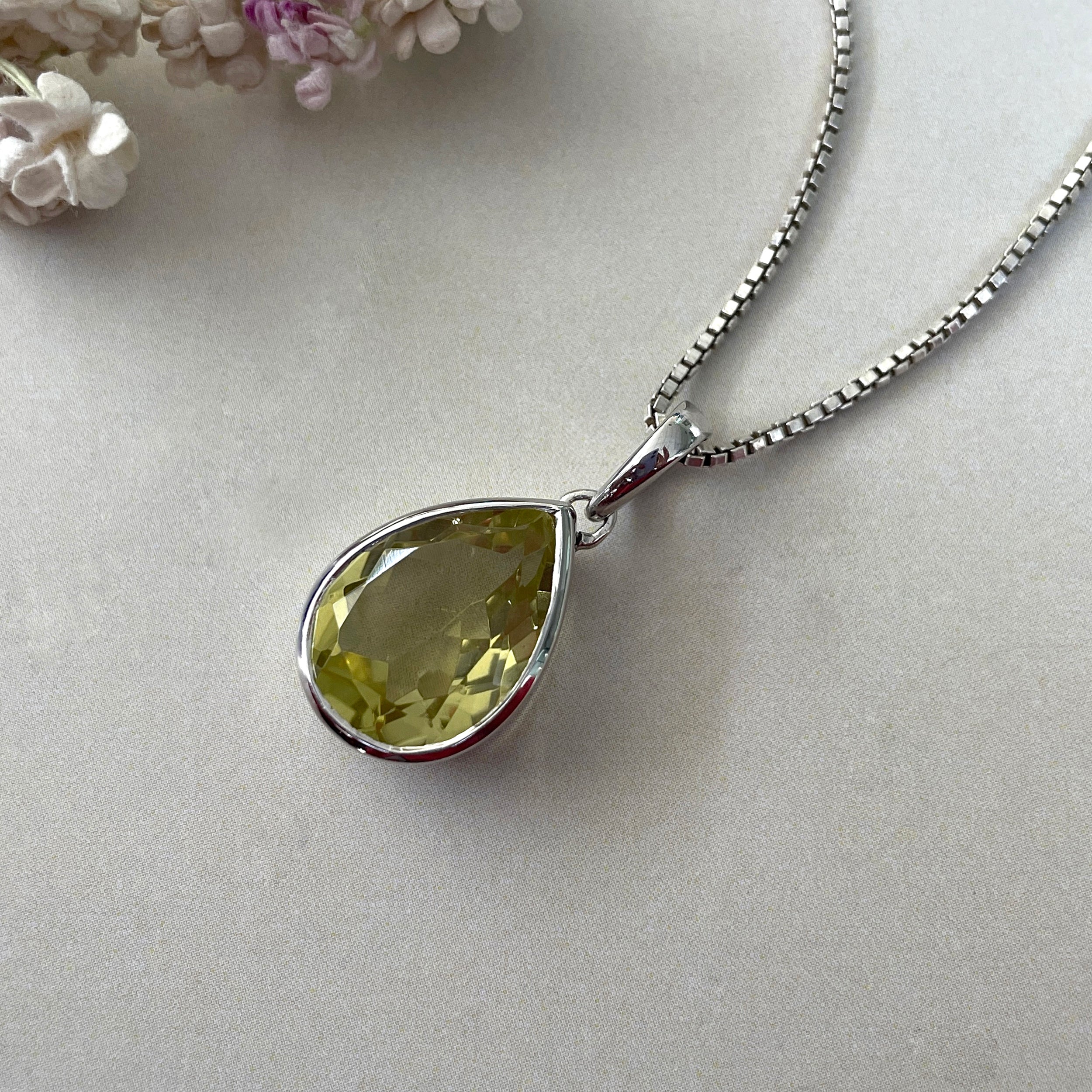 Lemon Quartz Pendant-(LEM-SP-454.)