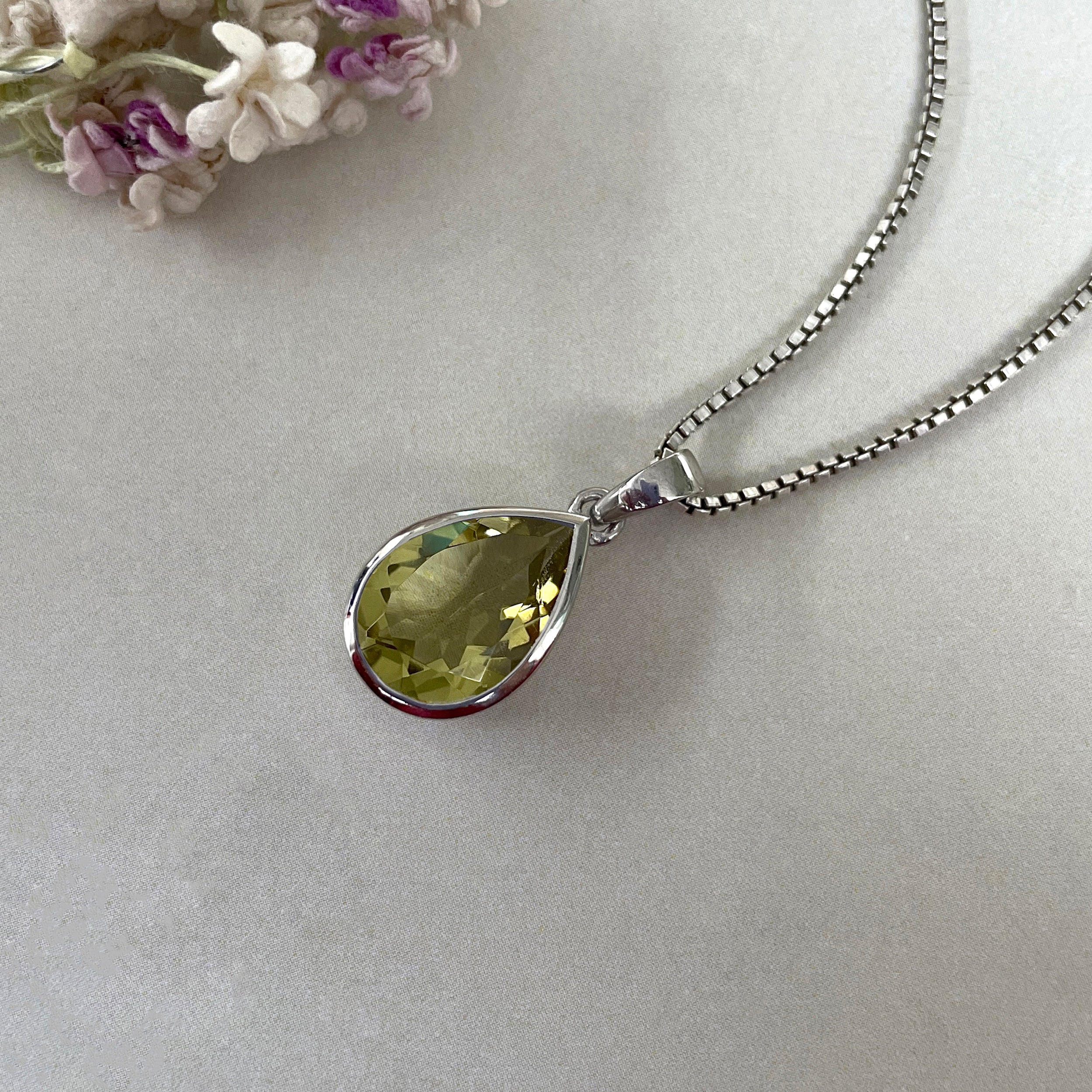 Lemon Quartz Pendant-(LEM-SP-463.)