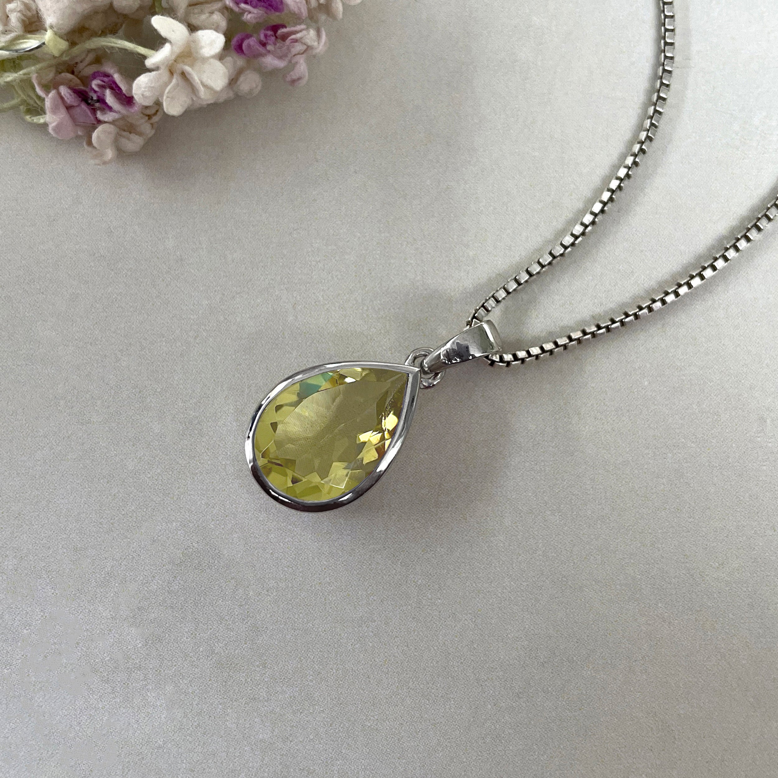 Lemon Quartz Pendant-(LEM-SP-463.)