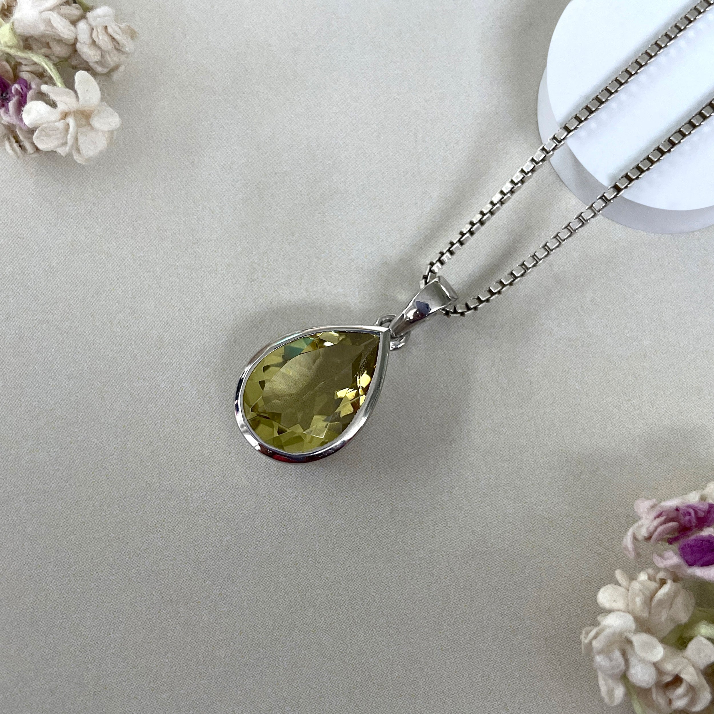 Lemon Quartz Pendant-(LEM-SP-463.)