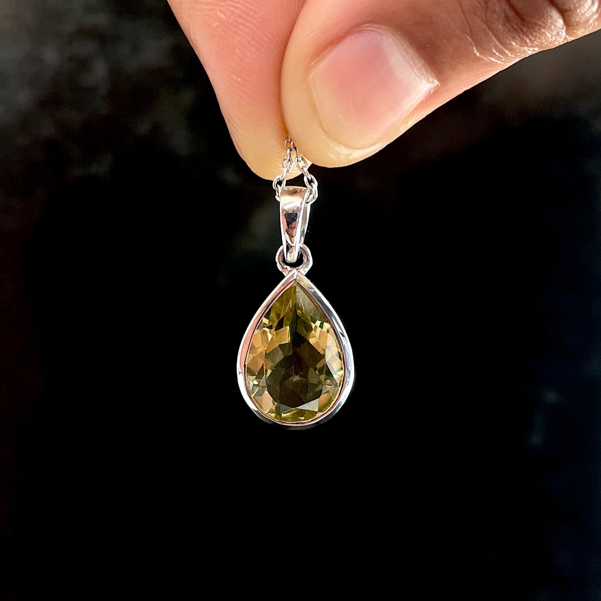 Lemon Quartz Pendant-(LEM-SP-463.)