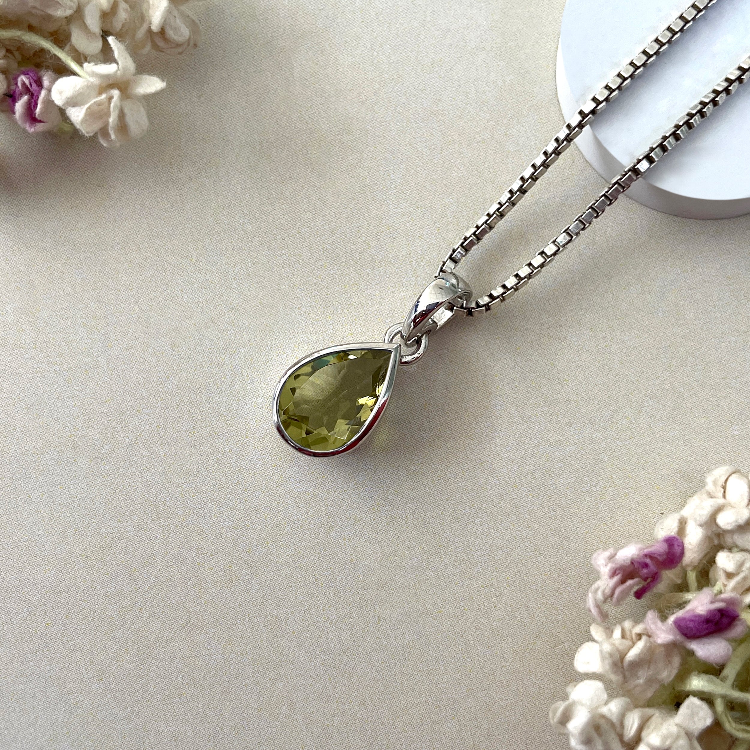 Lemon Quartz Pendant-(LEM-SP-468.)