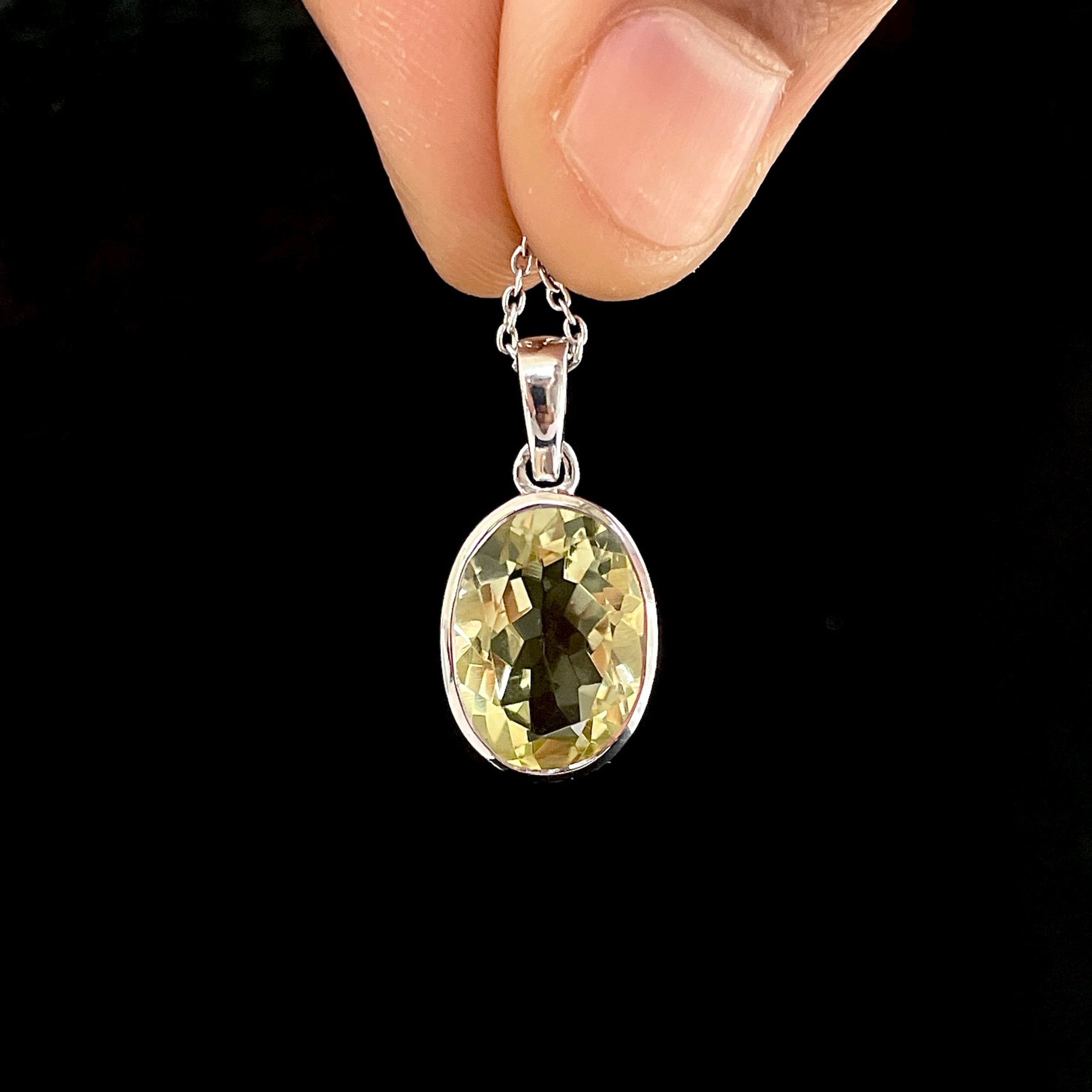 Lemon Quartz Pendant-(LEM-SP-471.)