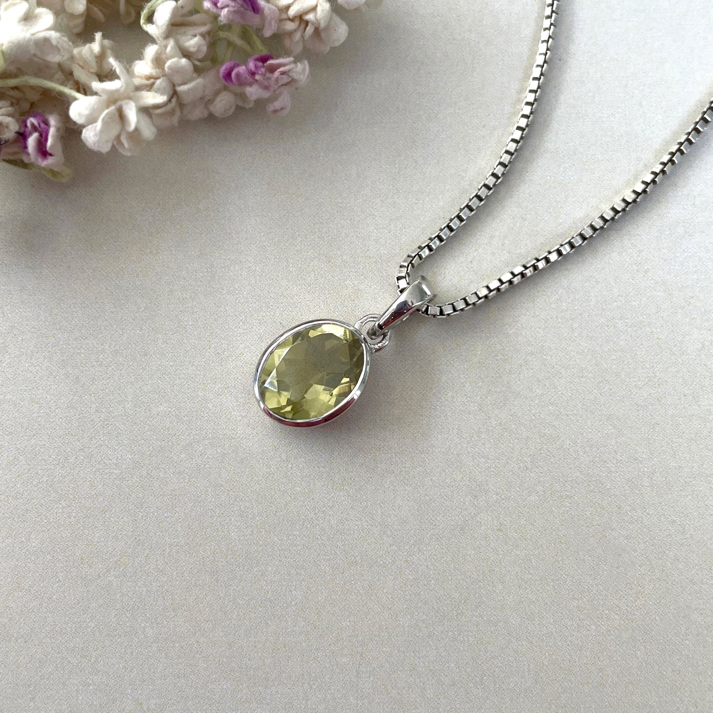 Lemon Quartz Pendant-(LEM-SP-734.)