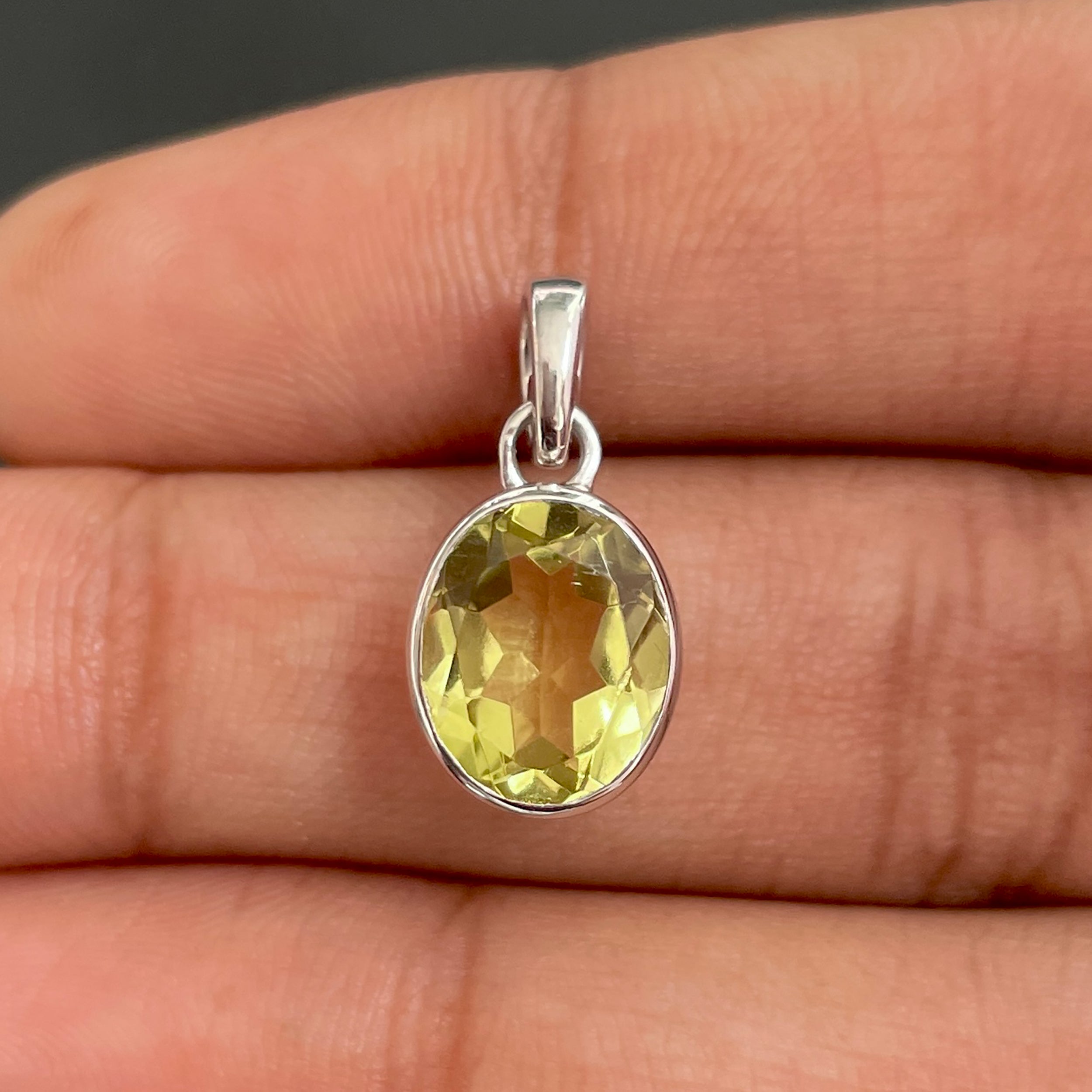 Lemon Quartz Pendant-(LEM-SP-734.)