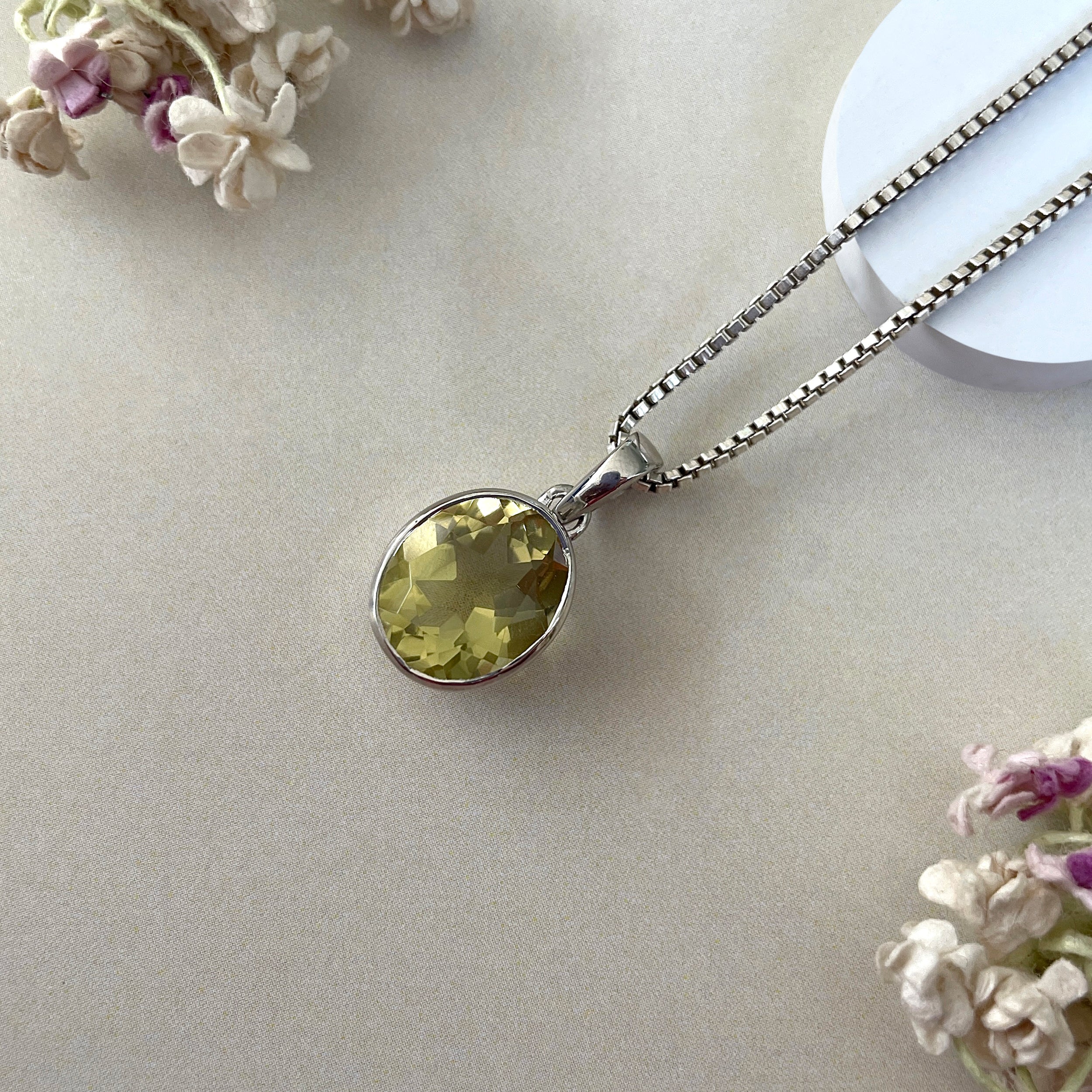 Lemon Quartz Pendant-(LEM-SP-793.)