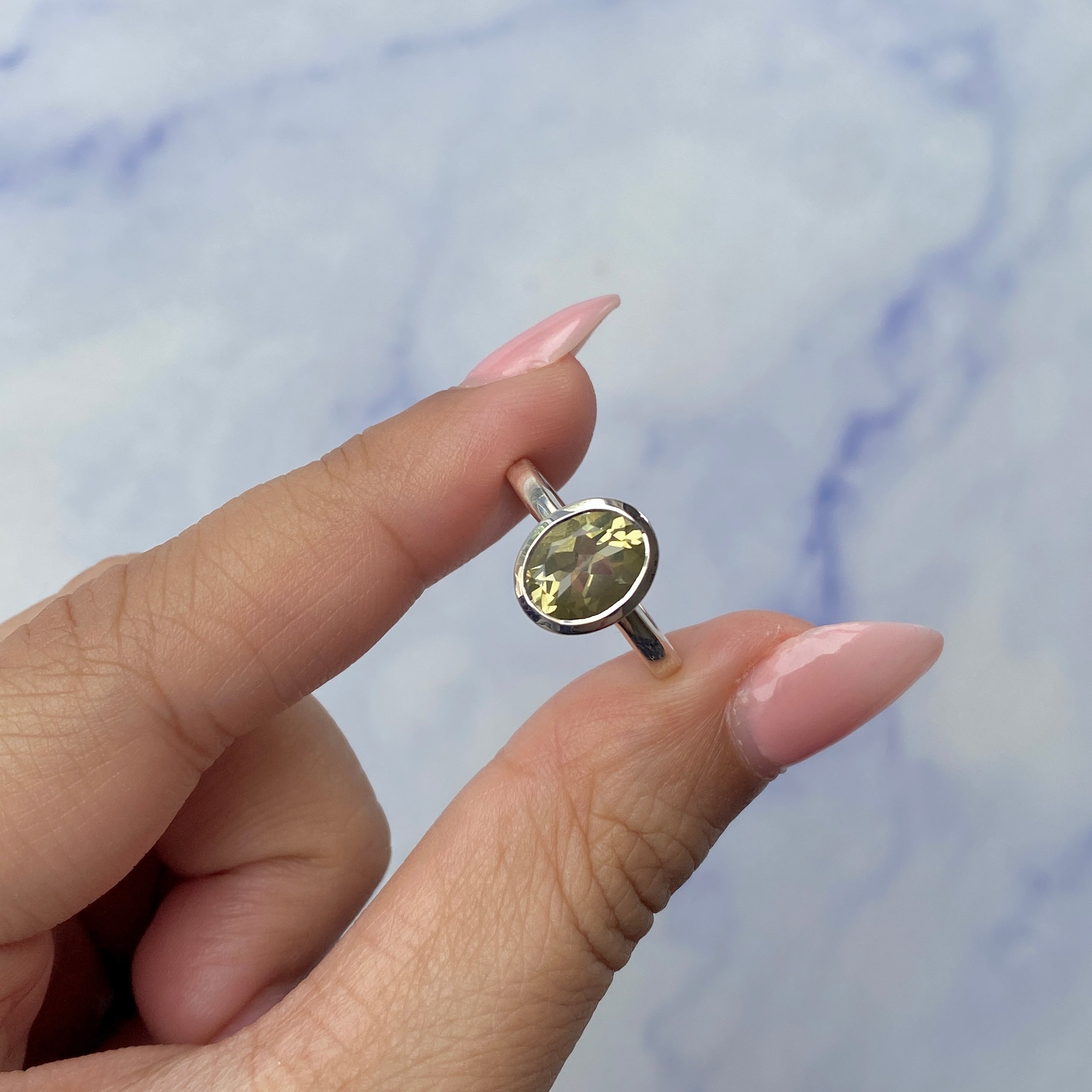 Lemon Quartz Ring-(LEM-SR-251.)