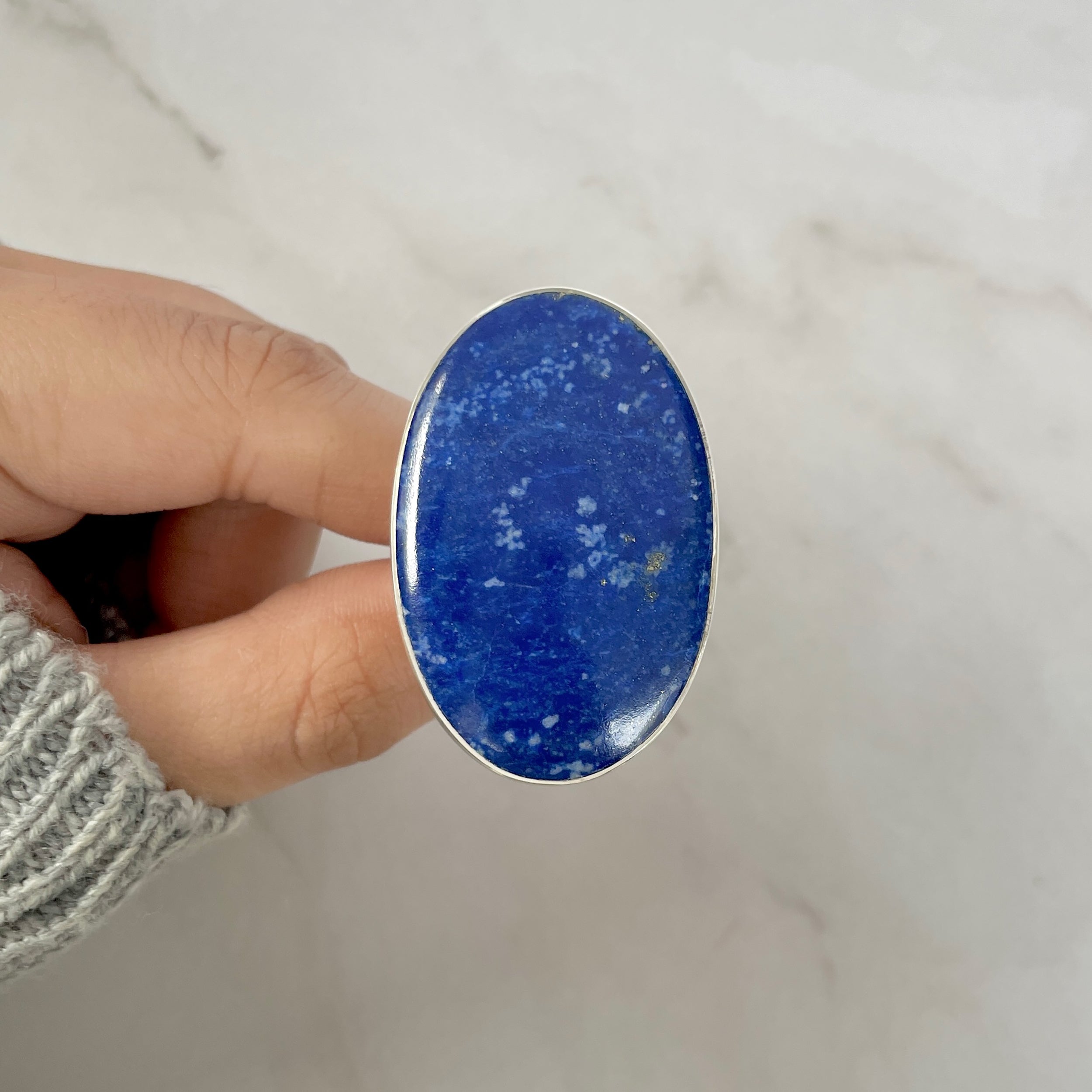 Lapis Adjustable Ring-(LLP-R-53.)
