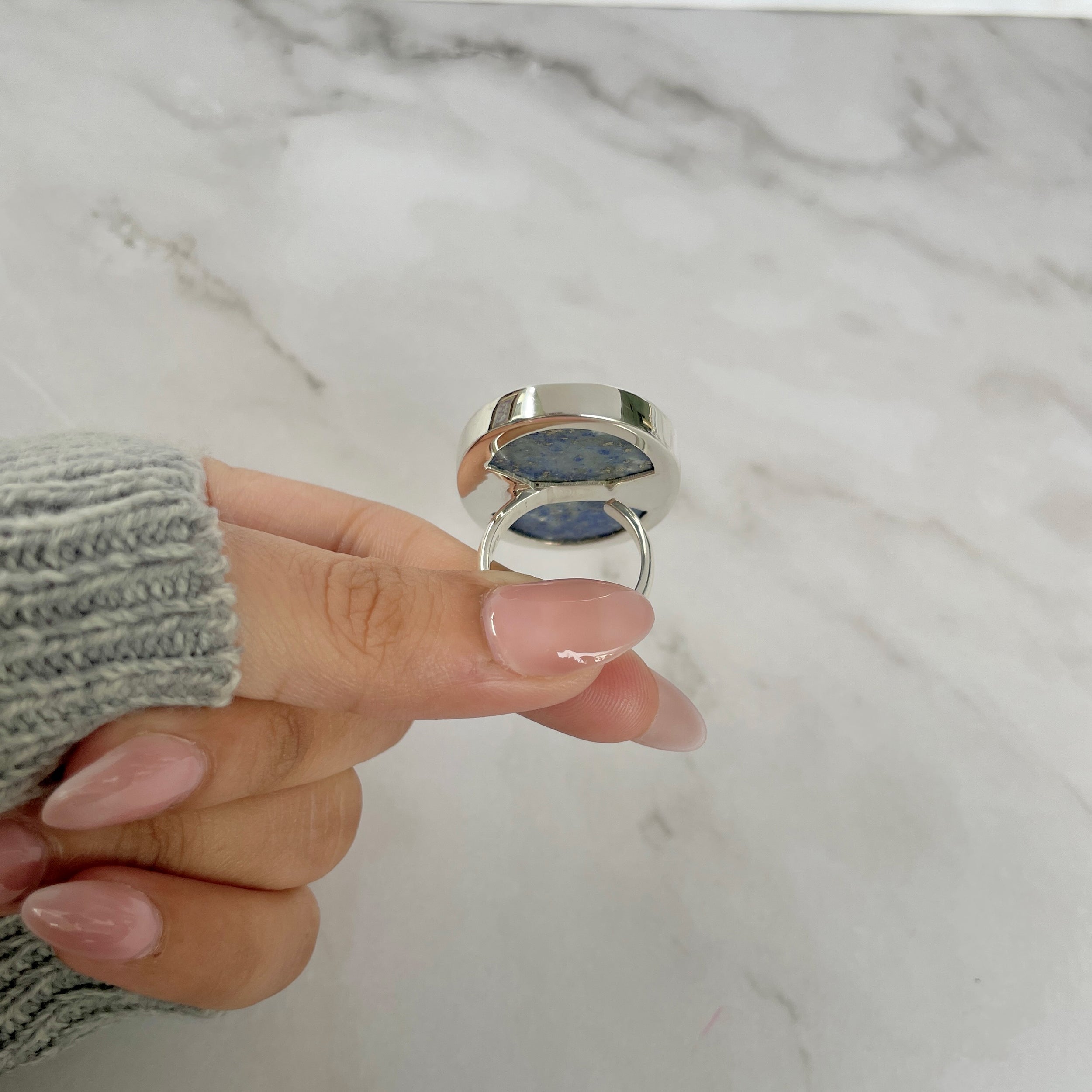 Lapis Adjustable Ring-(LLP-R-53.)