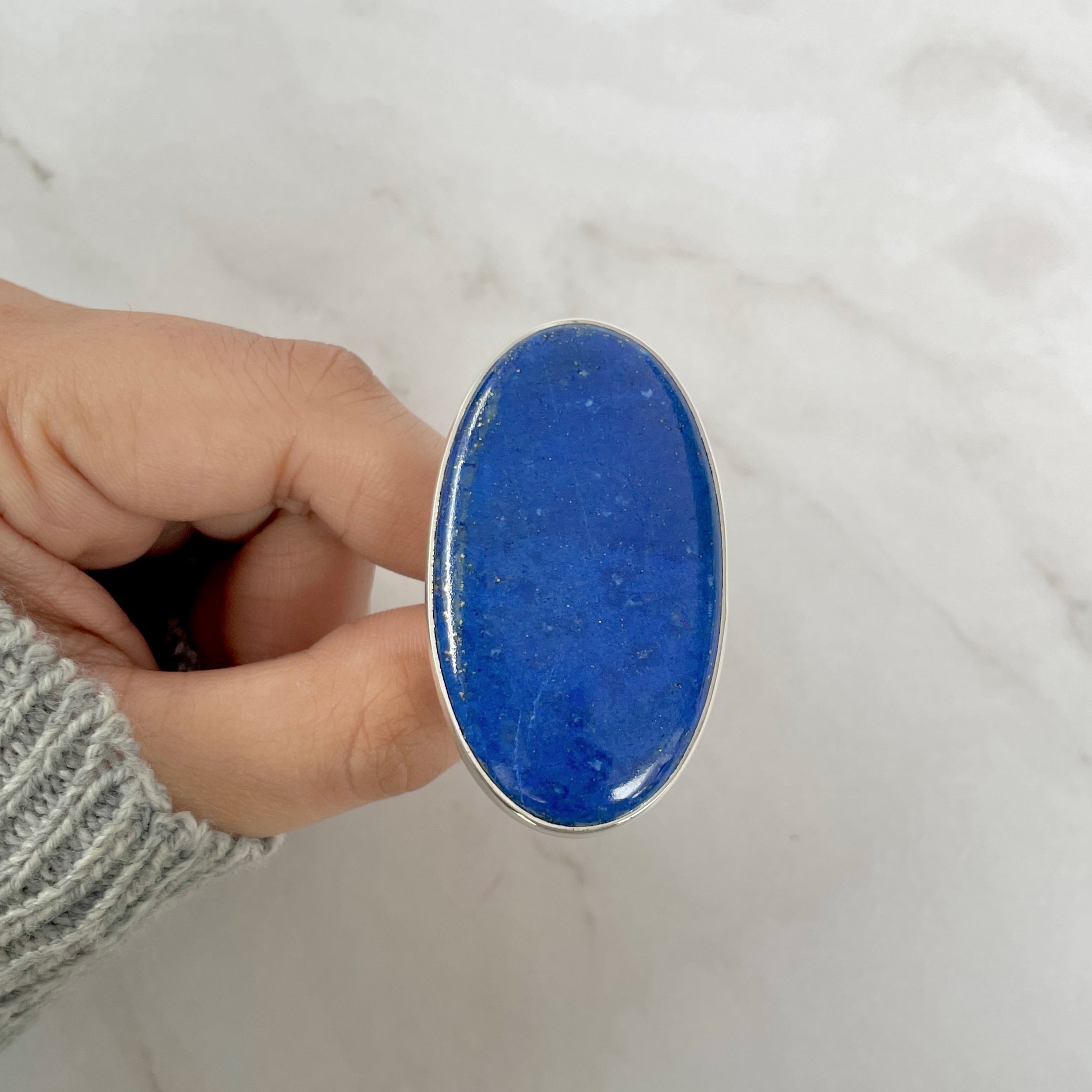 Lapis Adjustable Ring-(LLP-R-54.)