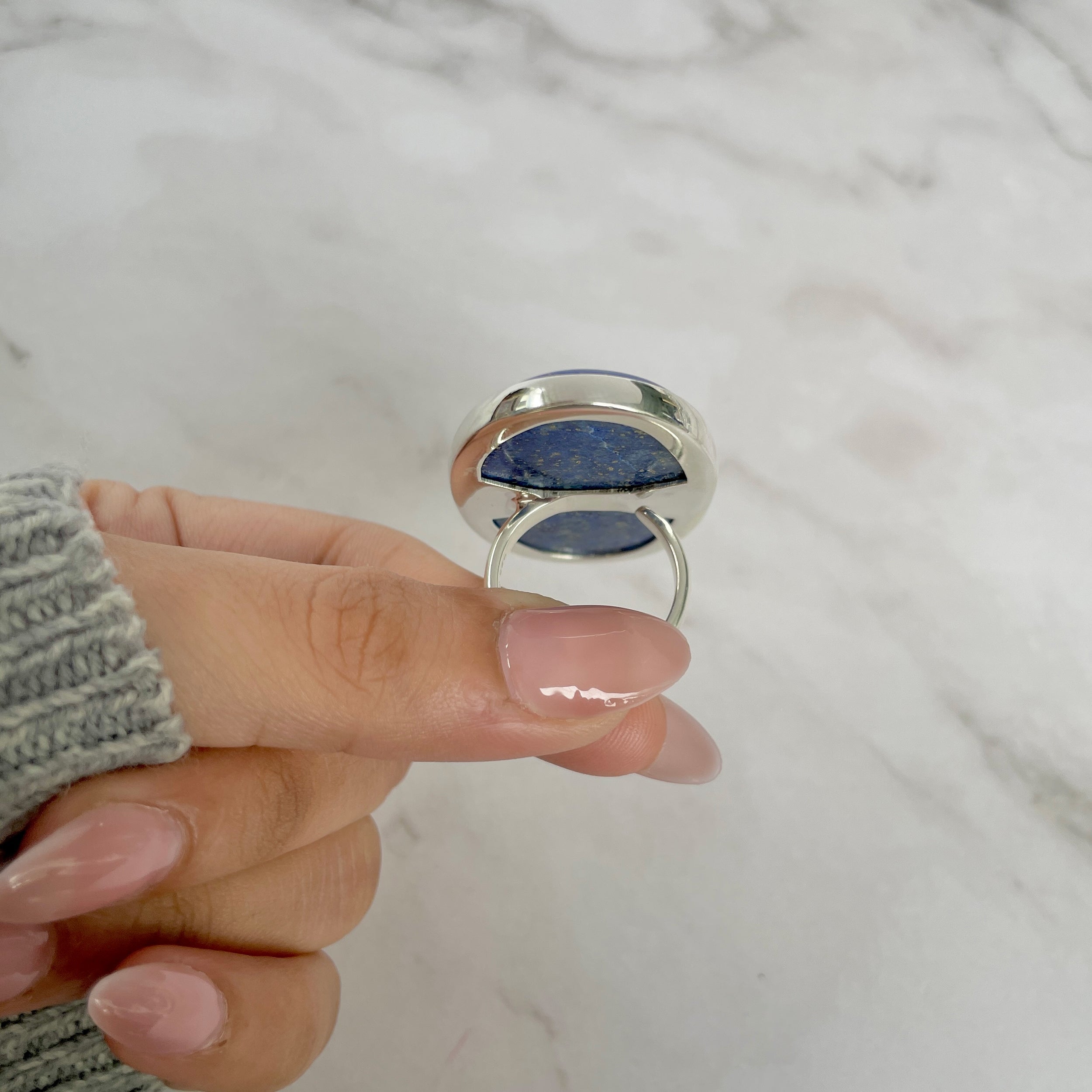 Lapis Adjustable Ring-(LLP-R-54.)