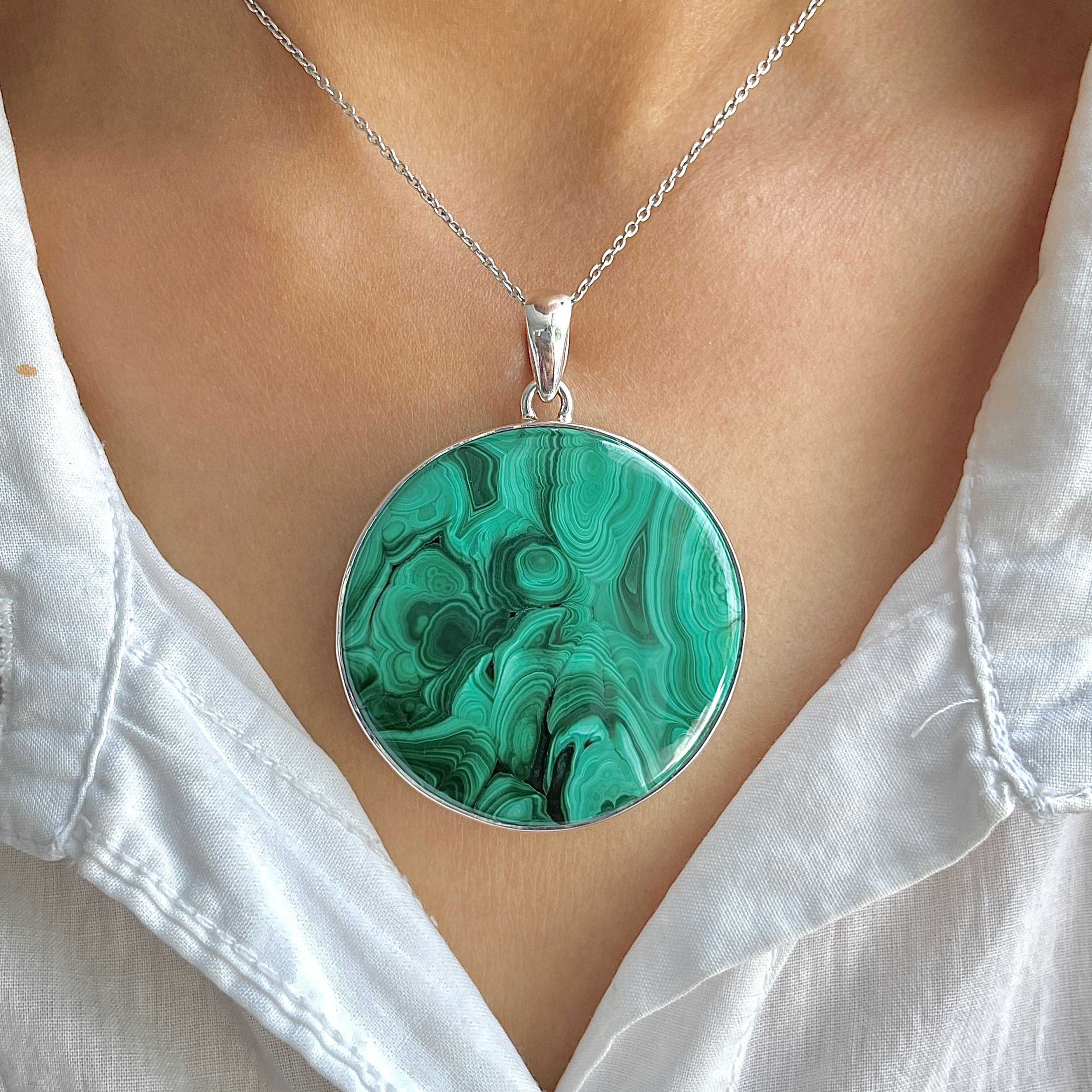 Malachite Pendant-(MLC-P-129.)