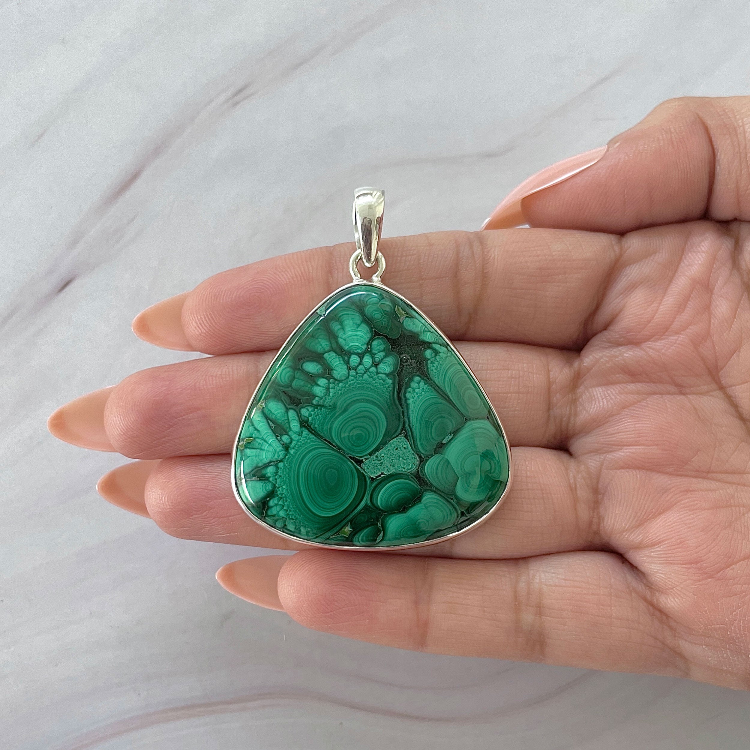 Malachite Pendant-(MLC-P-130.)