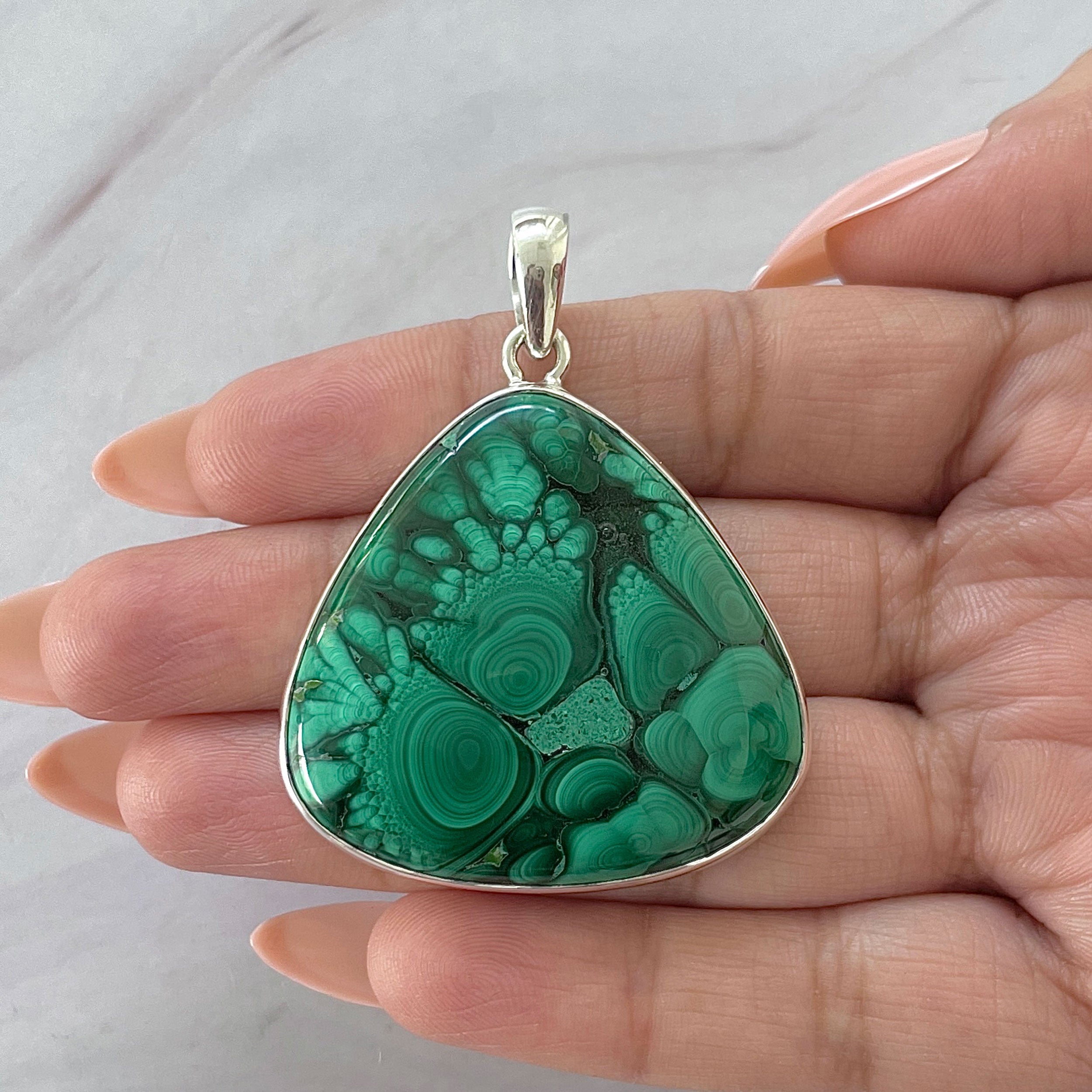 Malachite Pendant-(MLC-P-130.)