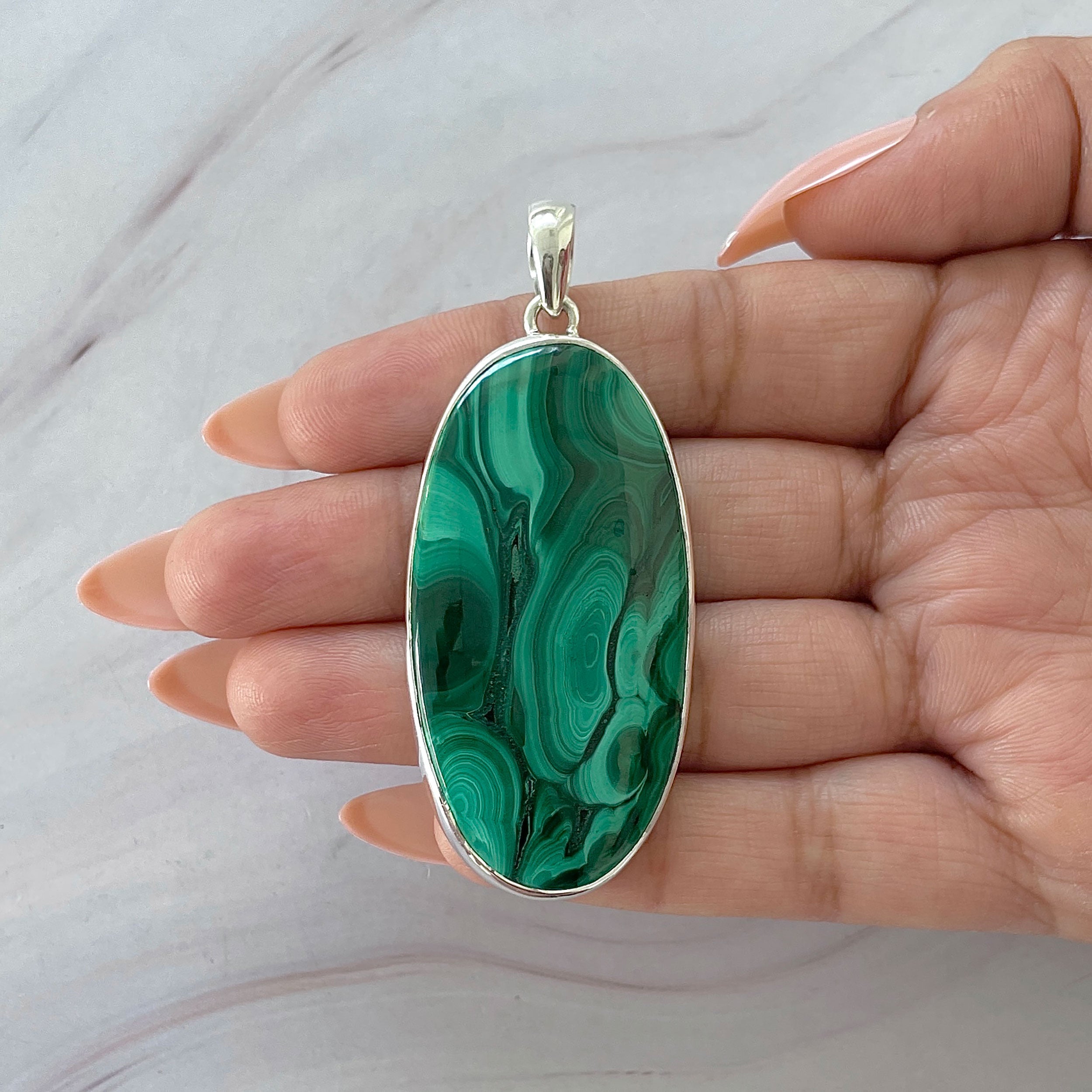 Malachite Pendant-(MLC-P-133.)