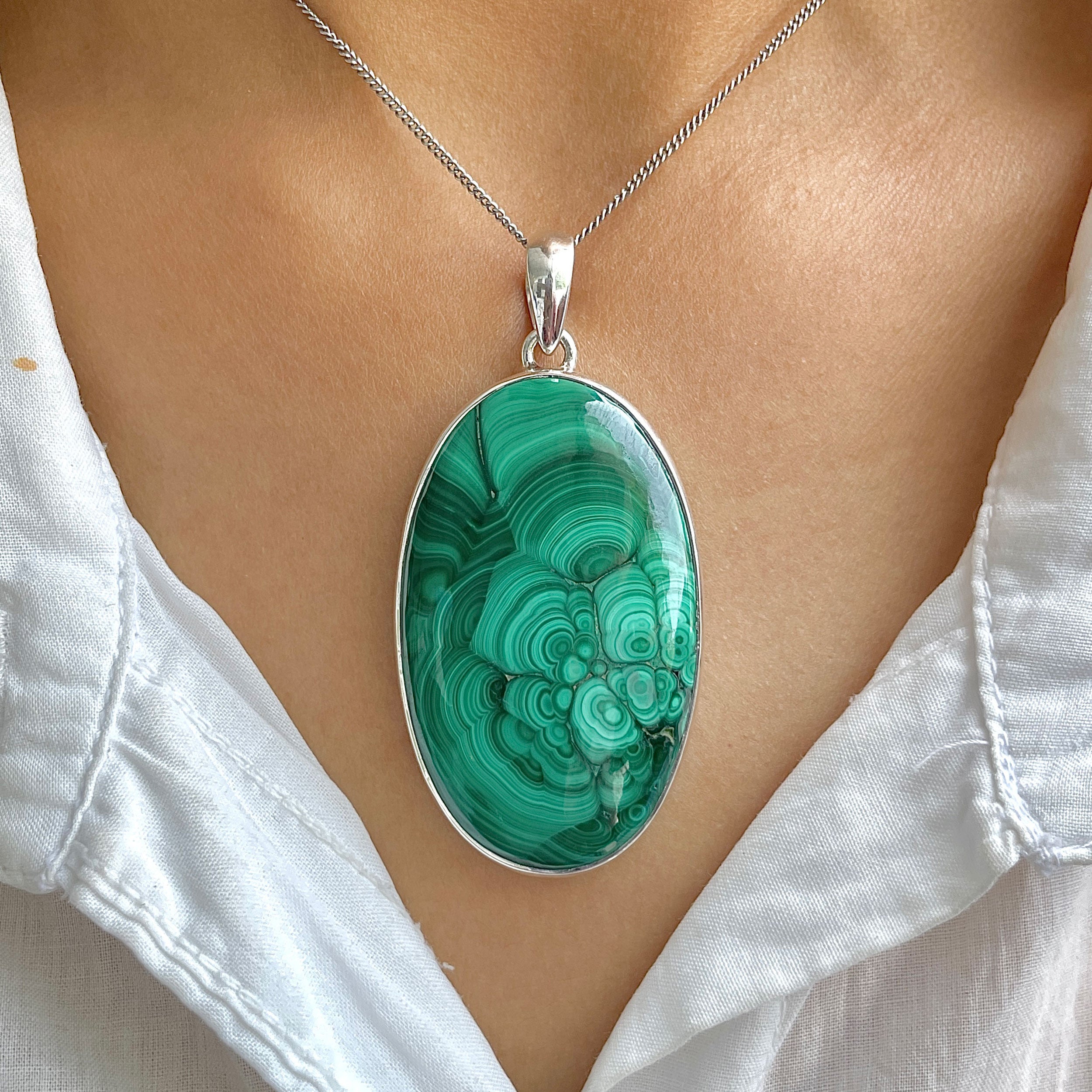 Malachite Pendant-(MLC-P-134.)